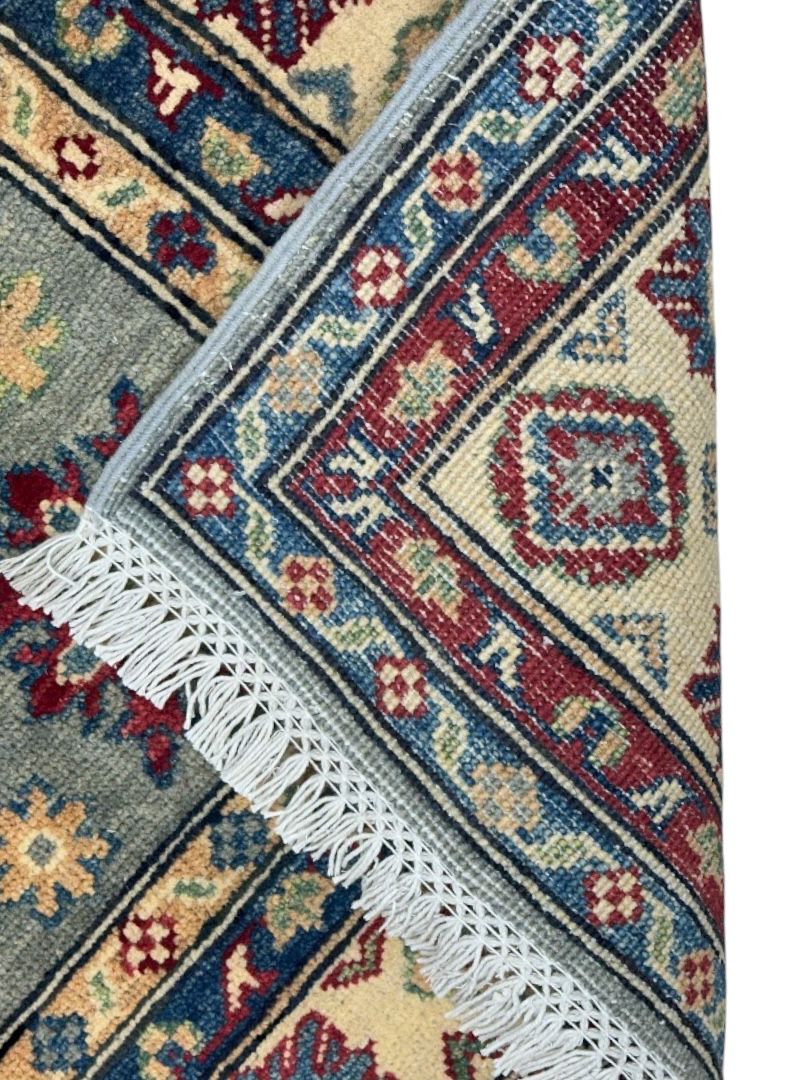 Hand-Knotted Afghani Kazak Wool Rug – 4’ x  6’ - Image 4