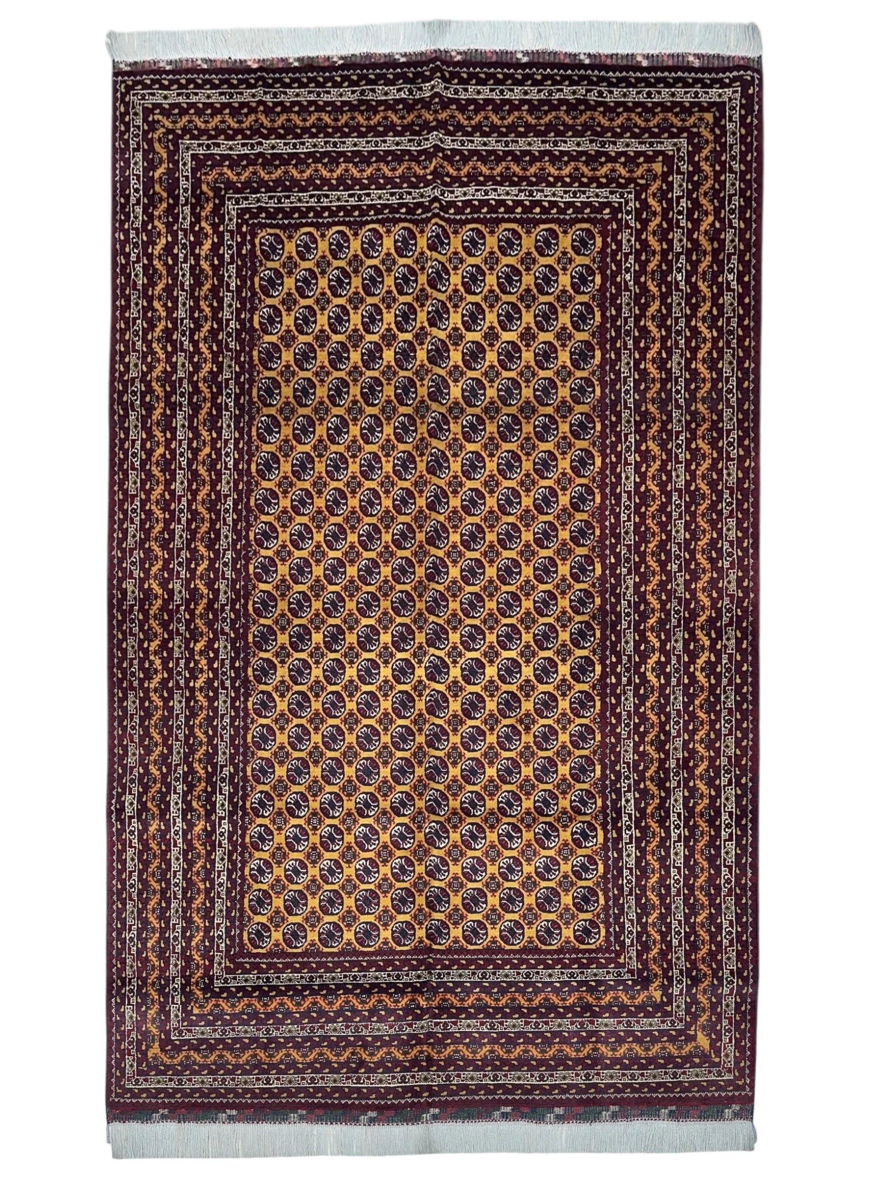 Hand-Knotted Afghani Mawri Wool Rug – 6’5″ x 9’4″