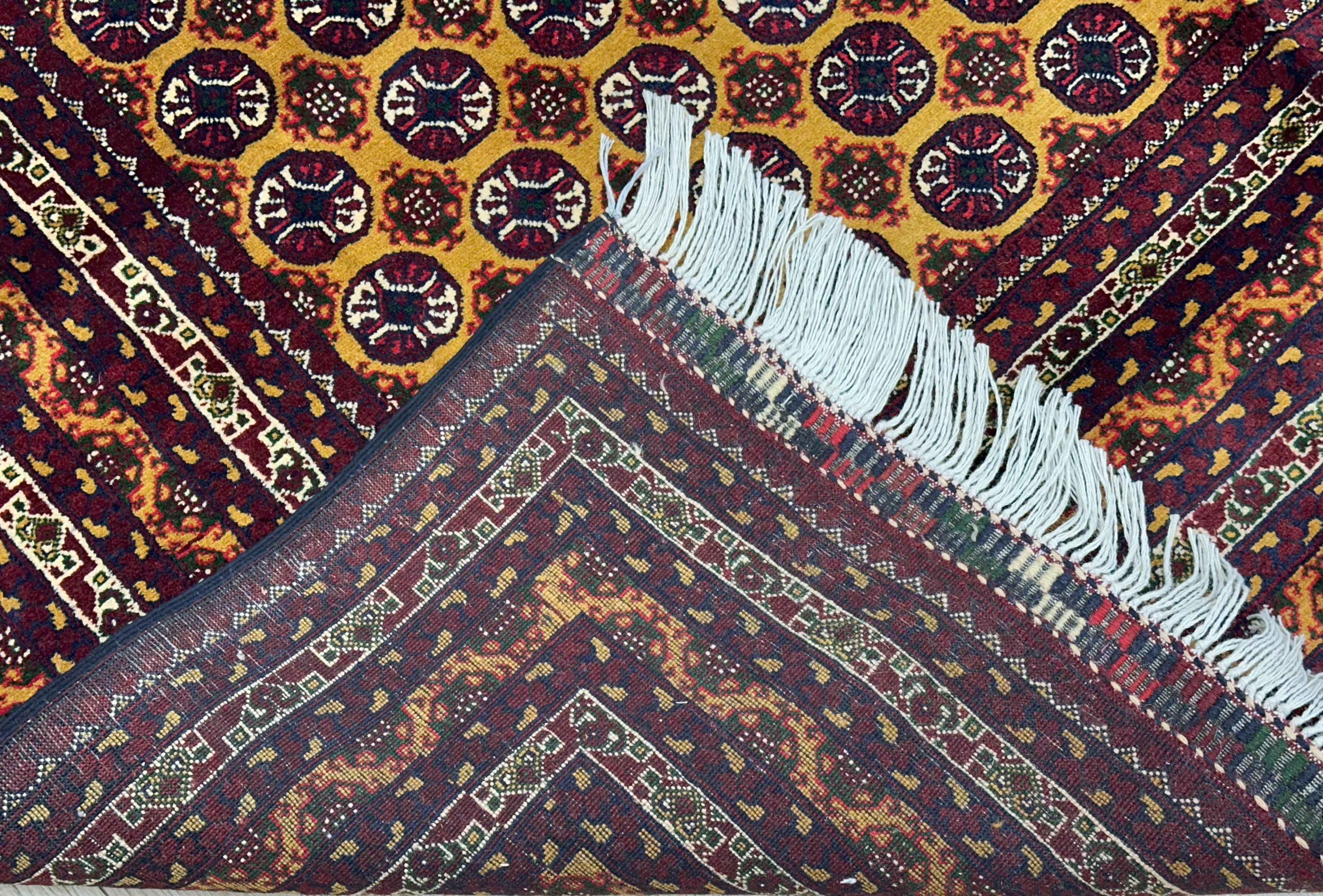 Hand-Knotted Afghani Mawri Wool Rug – 6’5″ x 9’4″ - Image 3