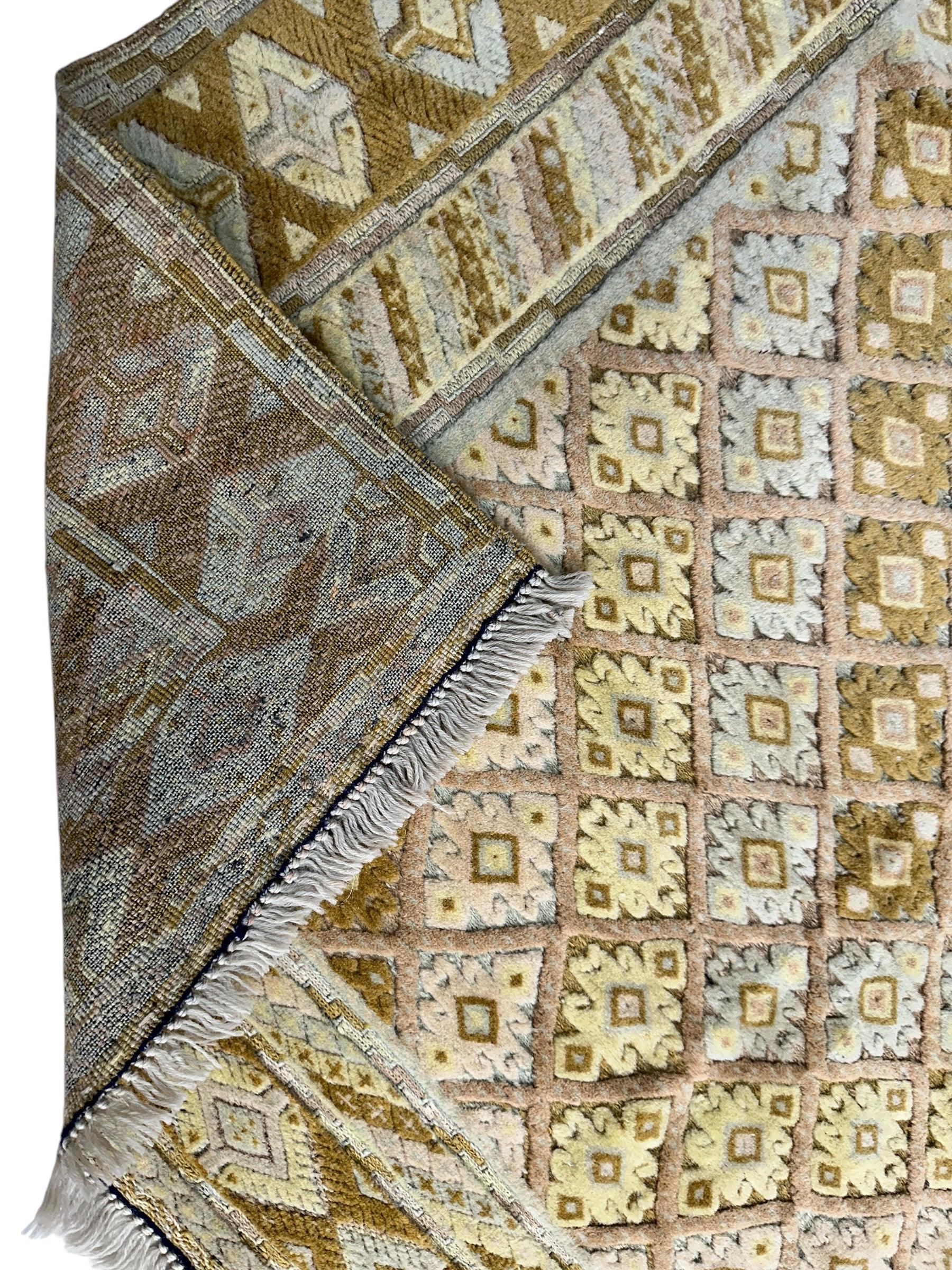 Hand-Knotted Afghani Nakhunak Wool Rug - 4' x 4'11" - Image 5