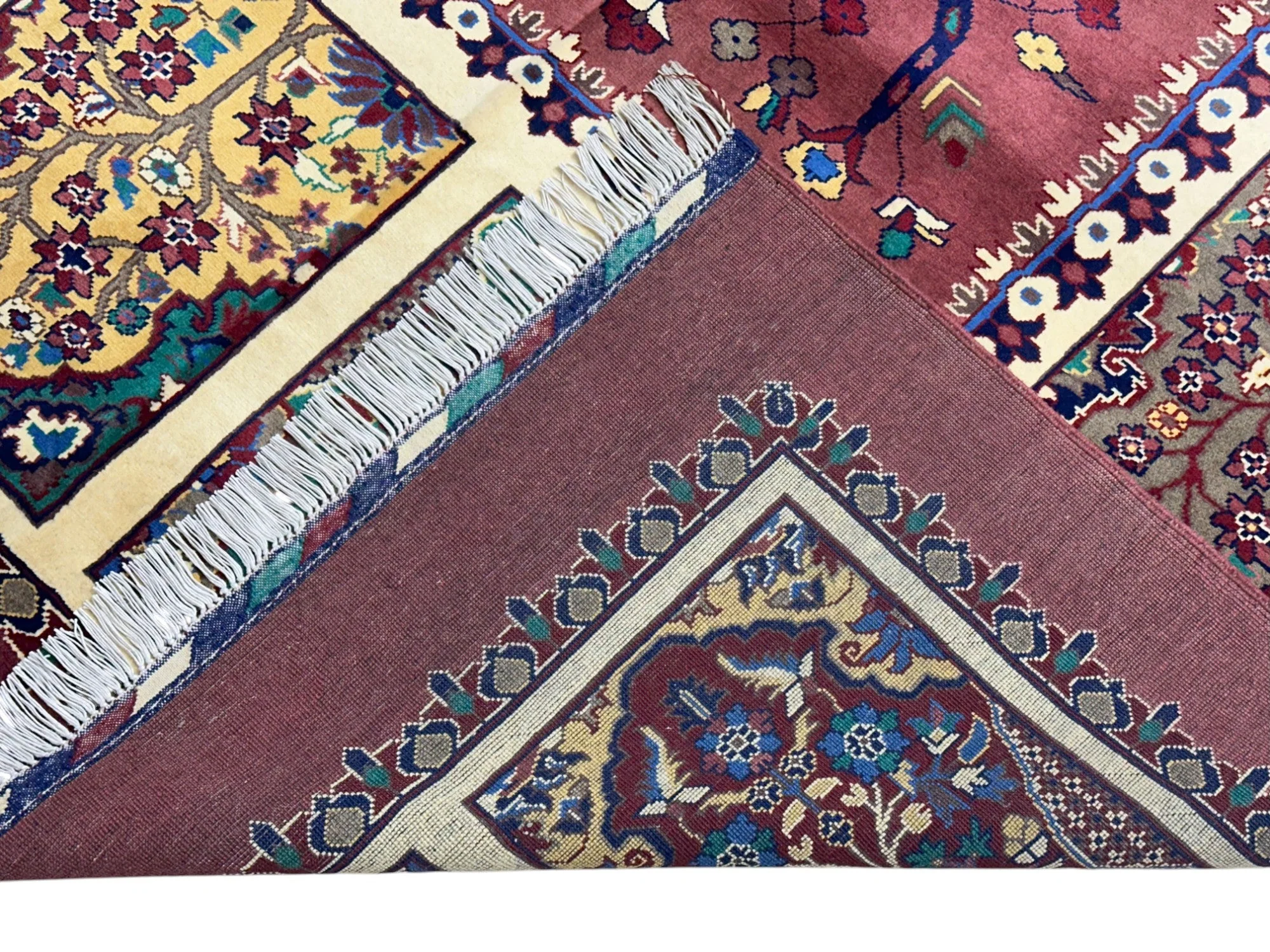 Hand-Knotted Afghani Tree of Life Wool Rug – 6’6″  x  9’6″ - Image 3