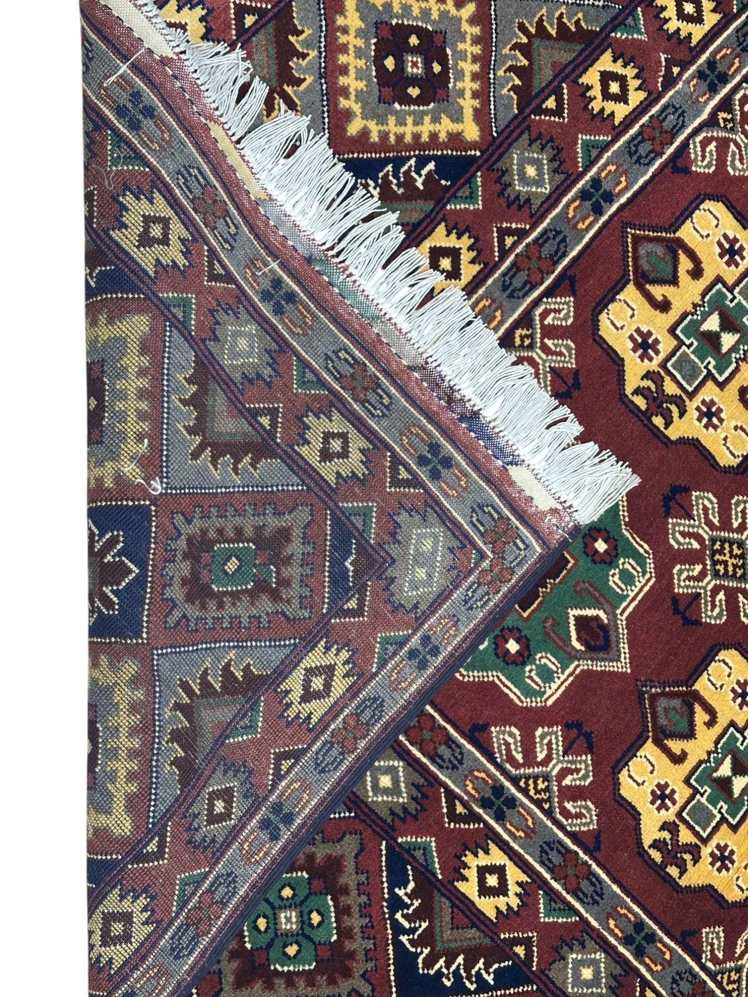 Hand-Knotted Afghani Turkmenistani Wool Rug – 6’5″  x  9’9″ - Image 3