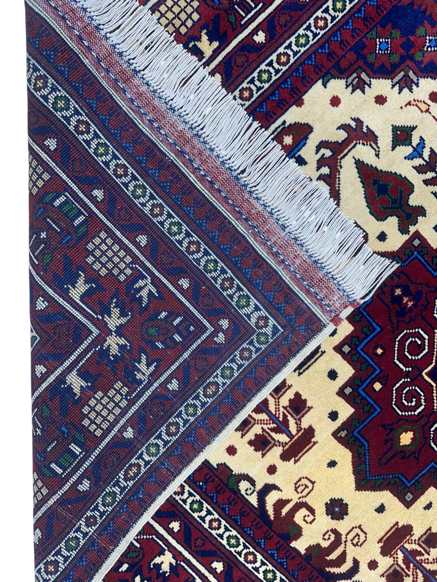 Hand-Knotted Afghani Zerkhaki Wool Rug – 6’6″ x 9’8″ - Image 4