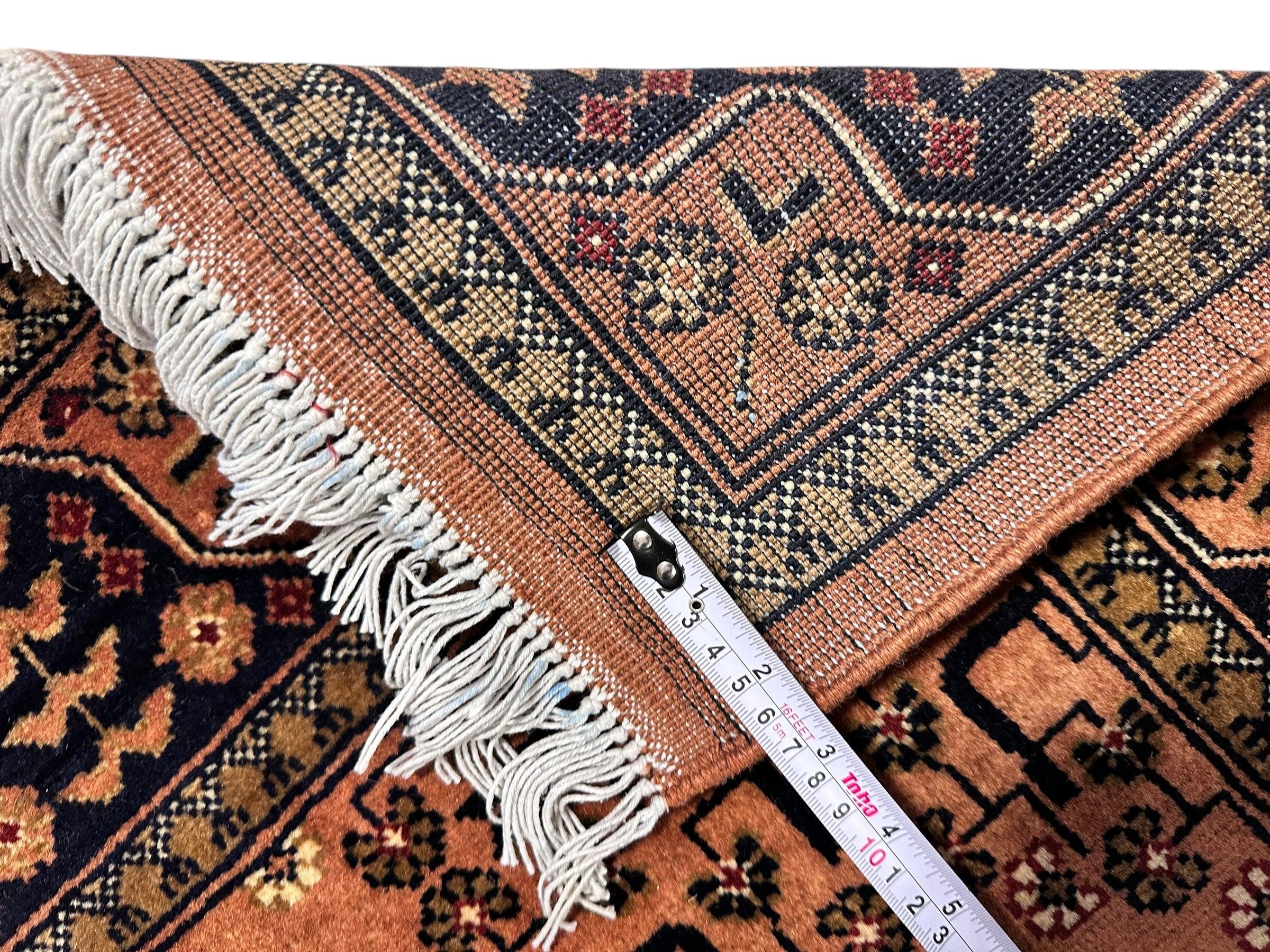 Hand-Knotted Bukharayi Rug – Peach 59” x 40” | Traditional Afghan Wool Rug - Image 4