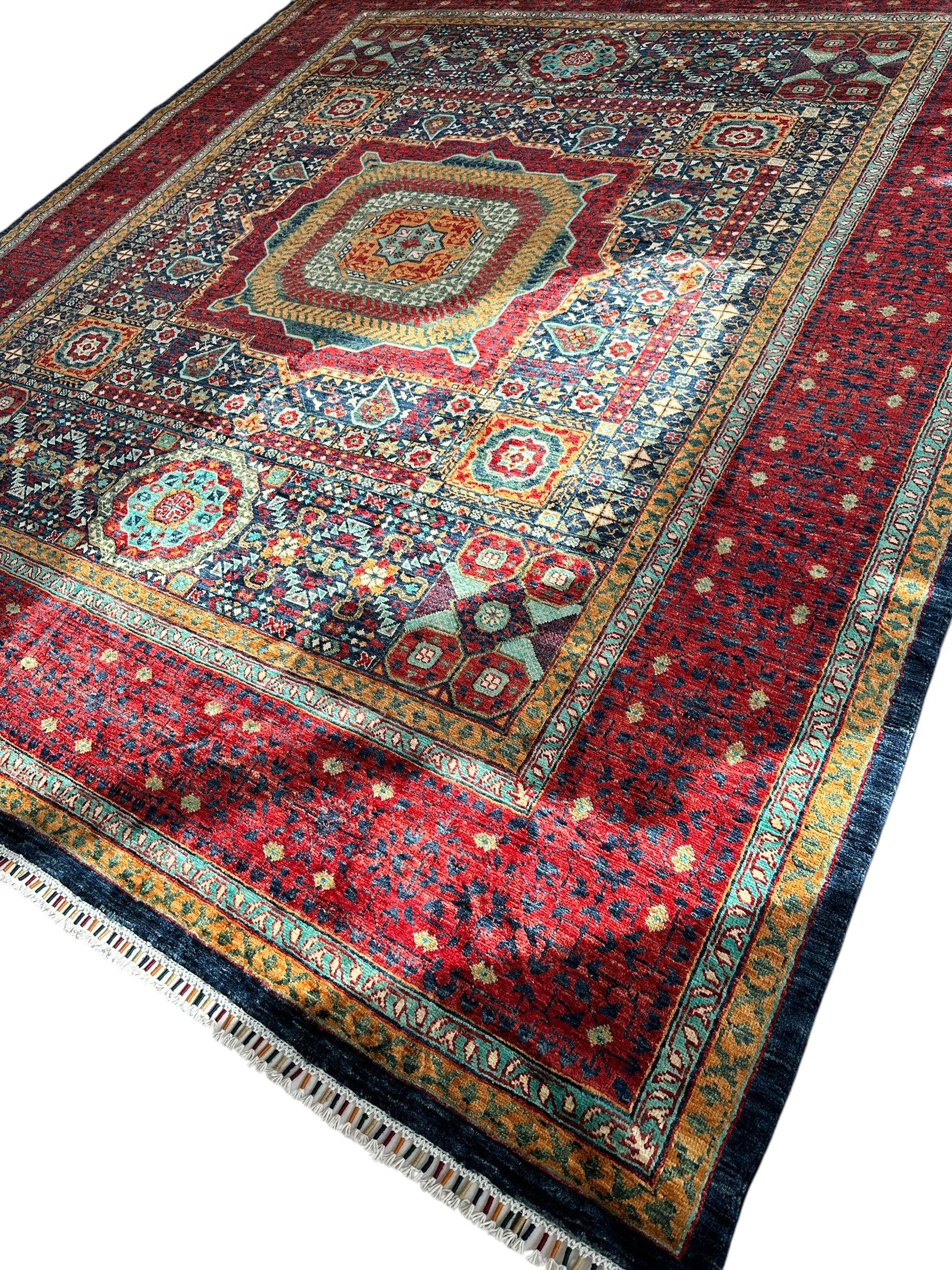 Hand-Knotted Mamluk Wool Rug – 8'4" x 9'9" – Intricate Geometric Masterpiece - Image 13