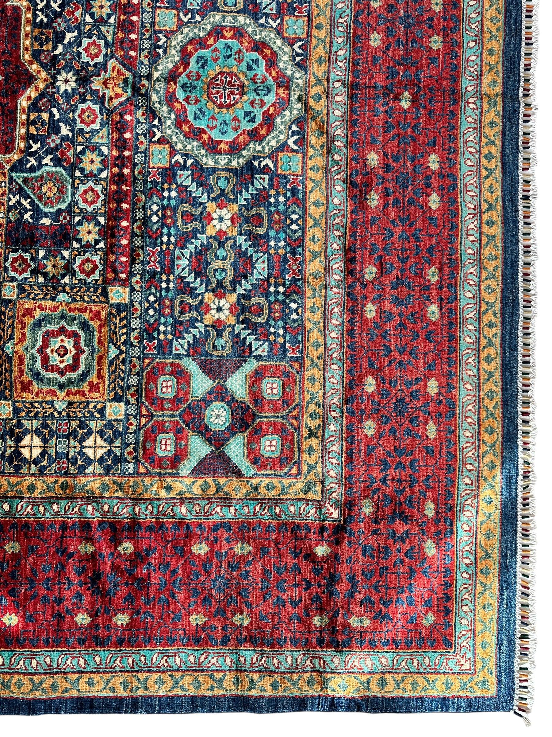Hand-Knotted Mamluk Wool Rug – 8'4" x 9'9" – Intricate Geometric Masterpiece - Image 5