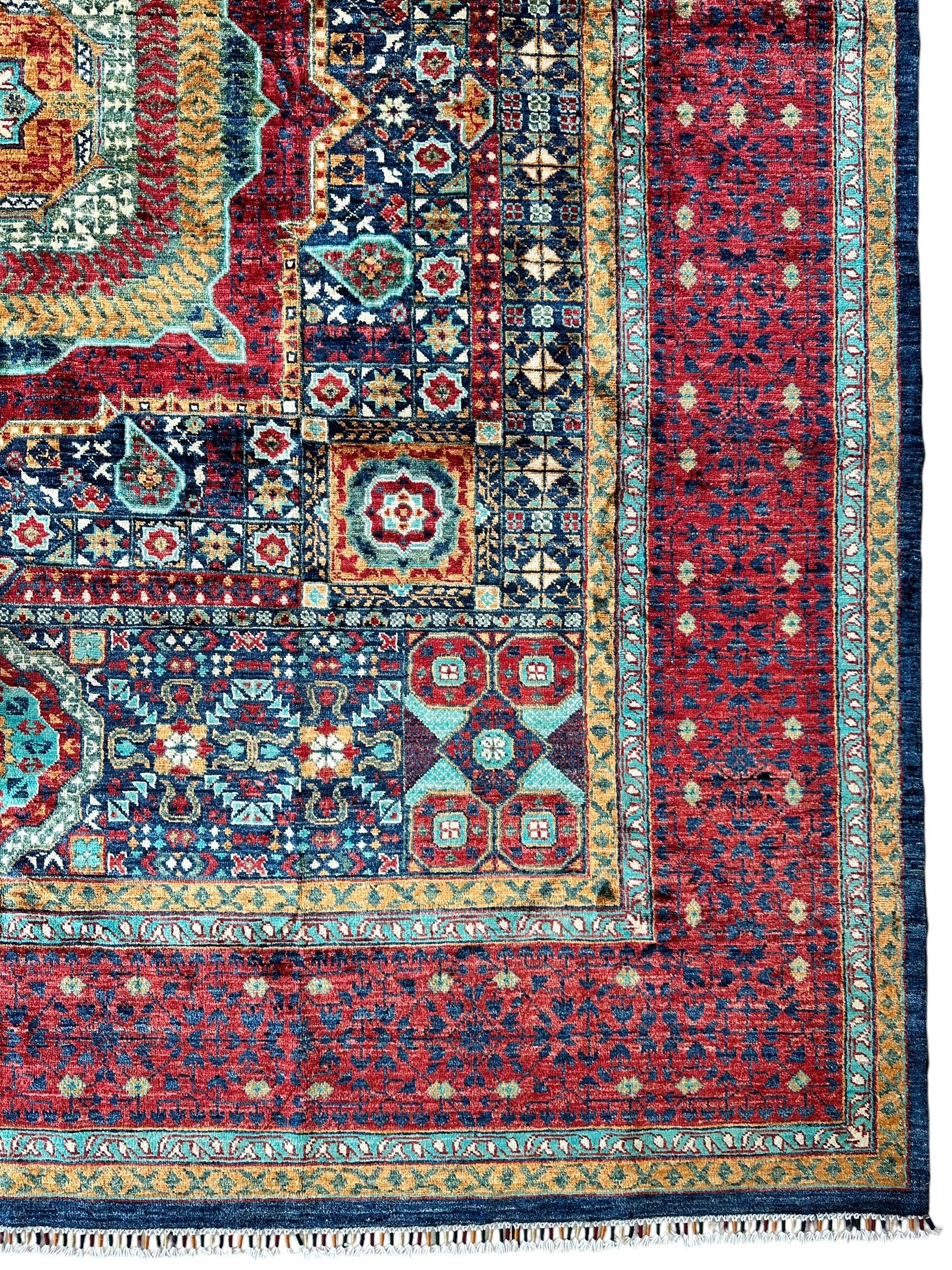 Hand-Knotted Mamluk Wool Rug – 8'4" x 9'9" – Intricate Geometric Masterpiece - Image 7