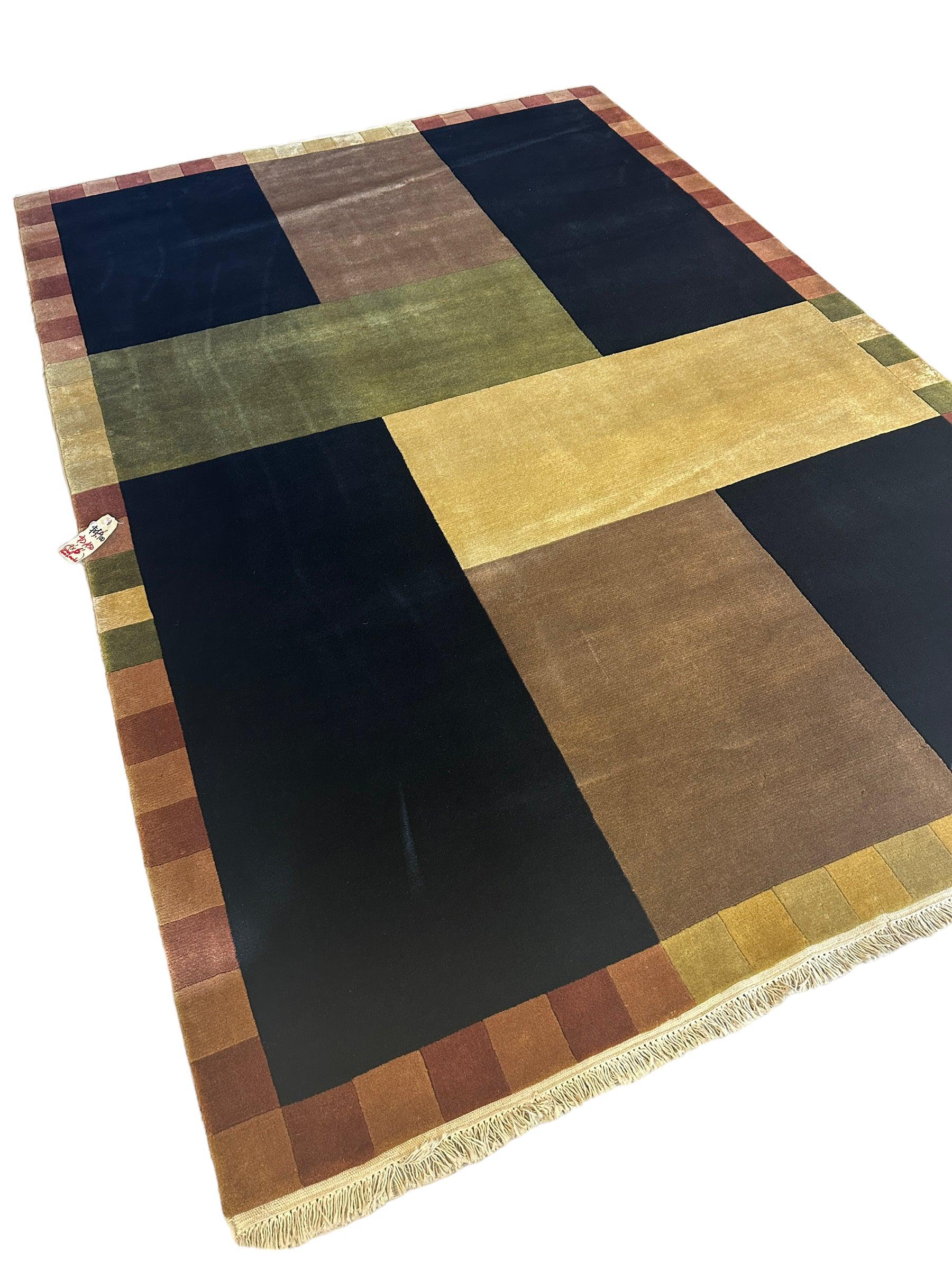 Hand Knotted Modern Wool Rug 6’2” x 9’ - Image 4