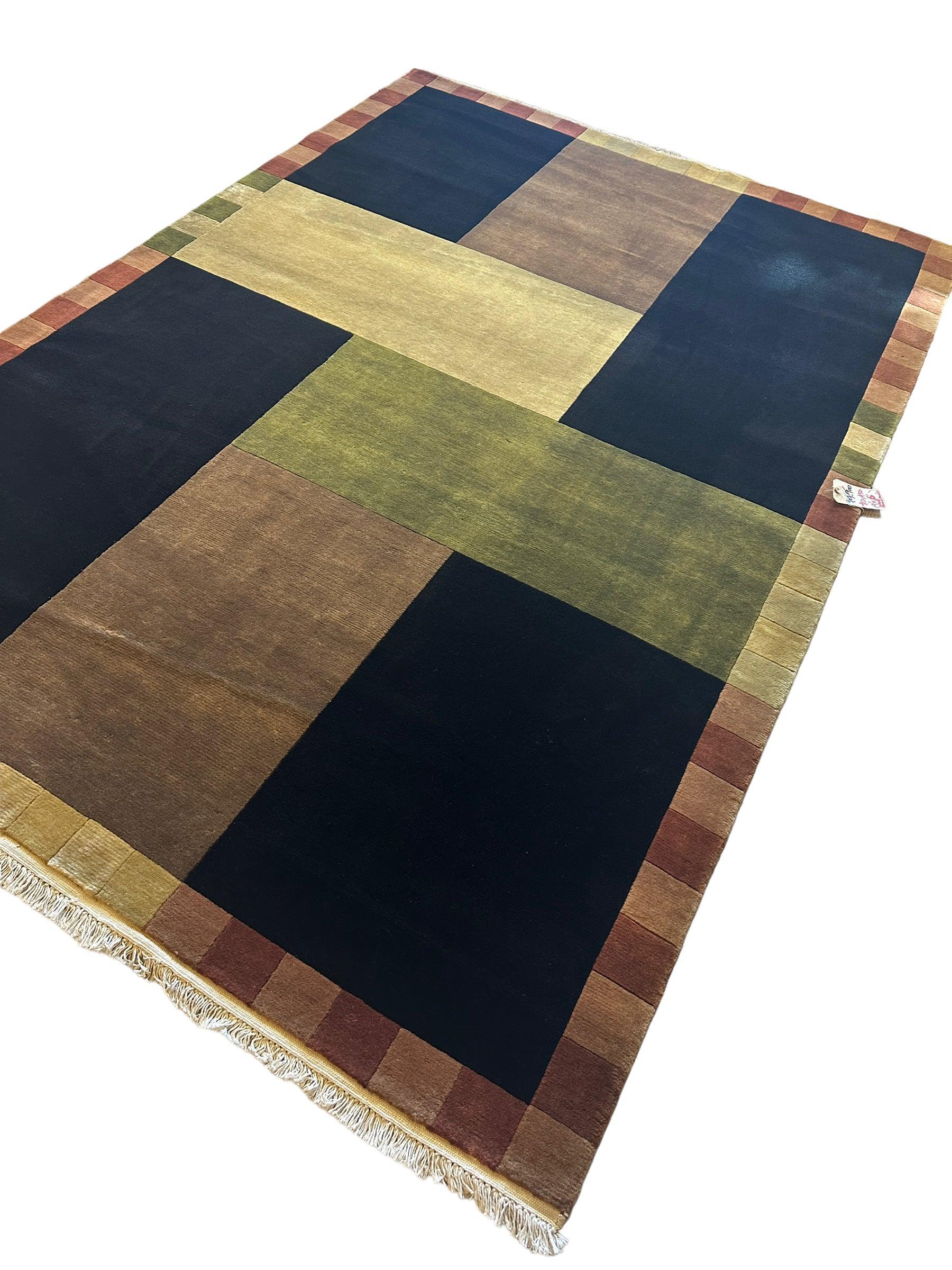 Hand Knotted Modern Wool Rug 6’2” x 9’ - Image 6