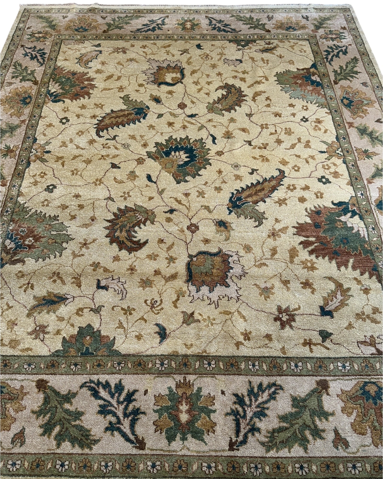 Hand-Knotted Oushak Soft Wool Rug 8 x 10 - Image 2