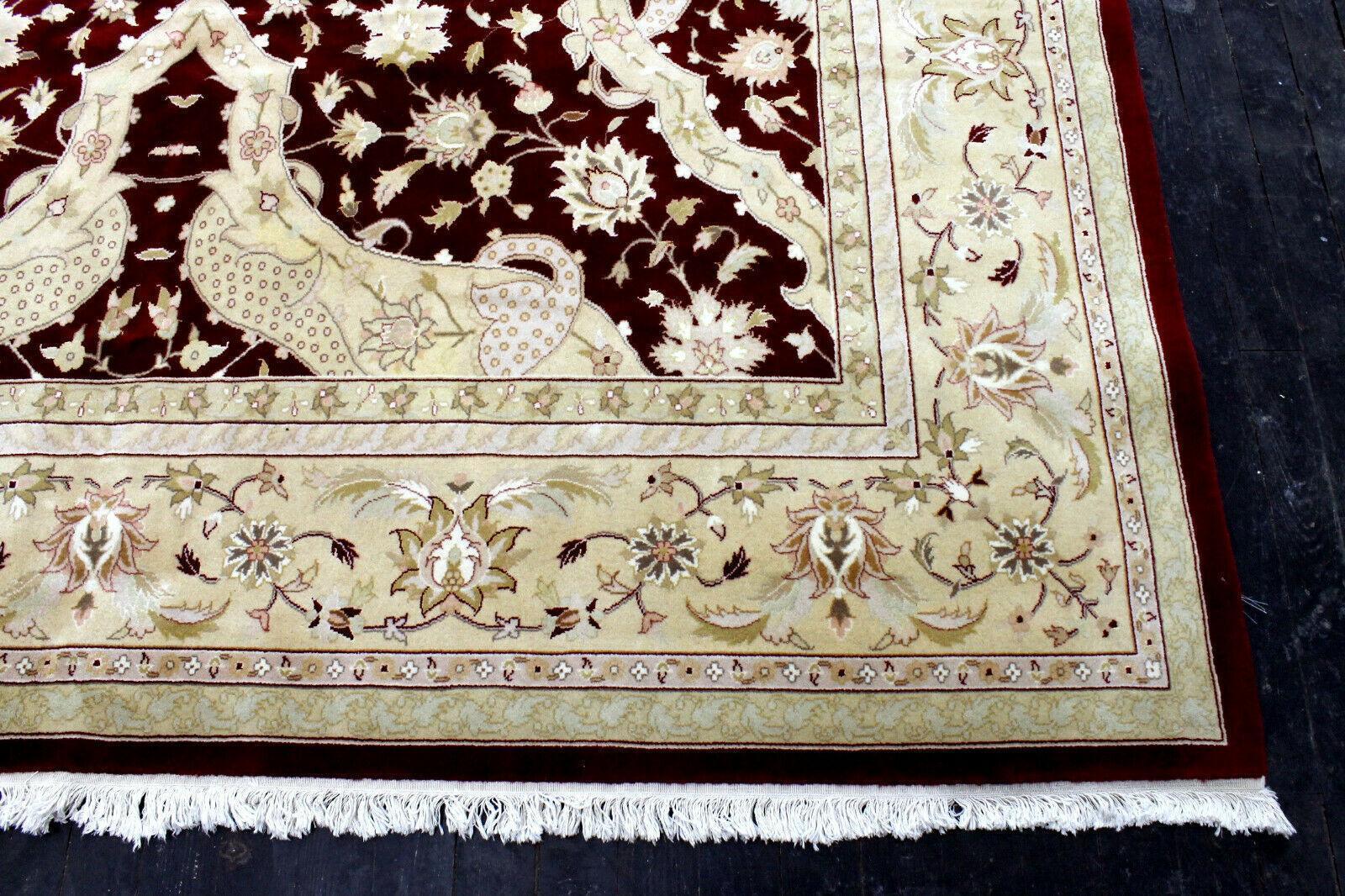 Hand-Knotted Pak-Ziegler Wool Rug – 8'7" x 11'7" – Traditional Design, Warm Earth Tones - Image 10