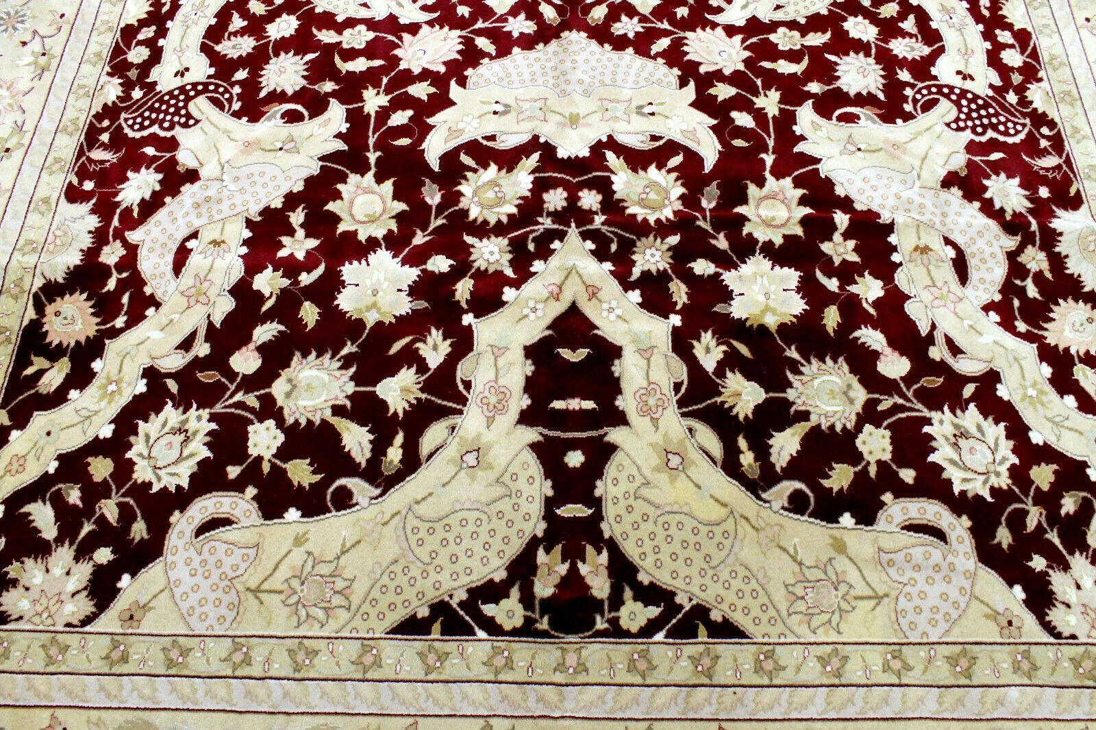 Hand-Knotted Pak-Ziegler Wool Rug – 8'7" x 11'7" – Traditional Design, Warm Earth Tones - Image 13