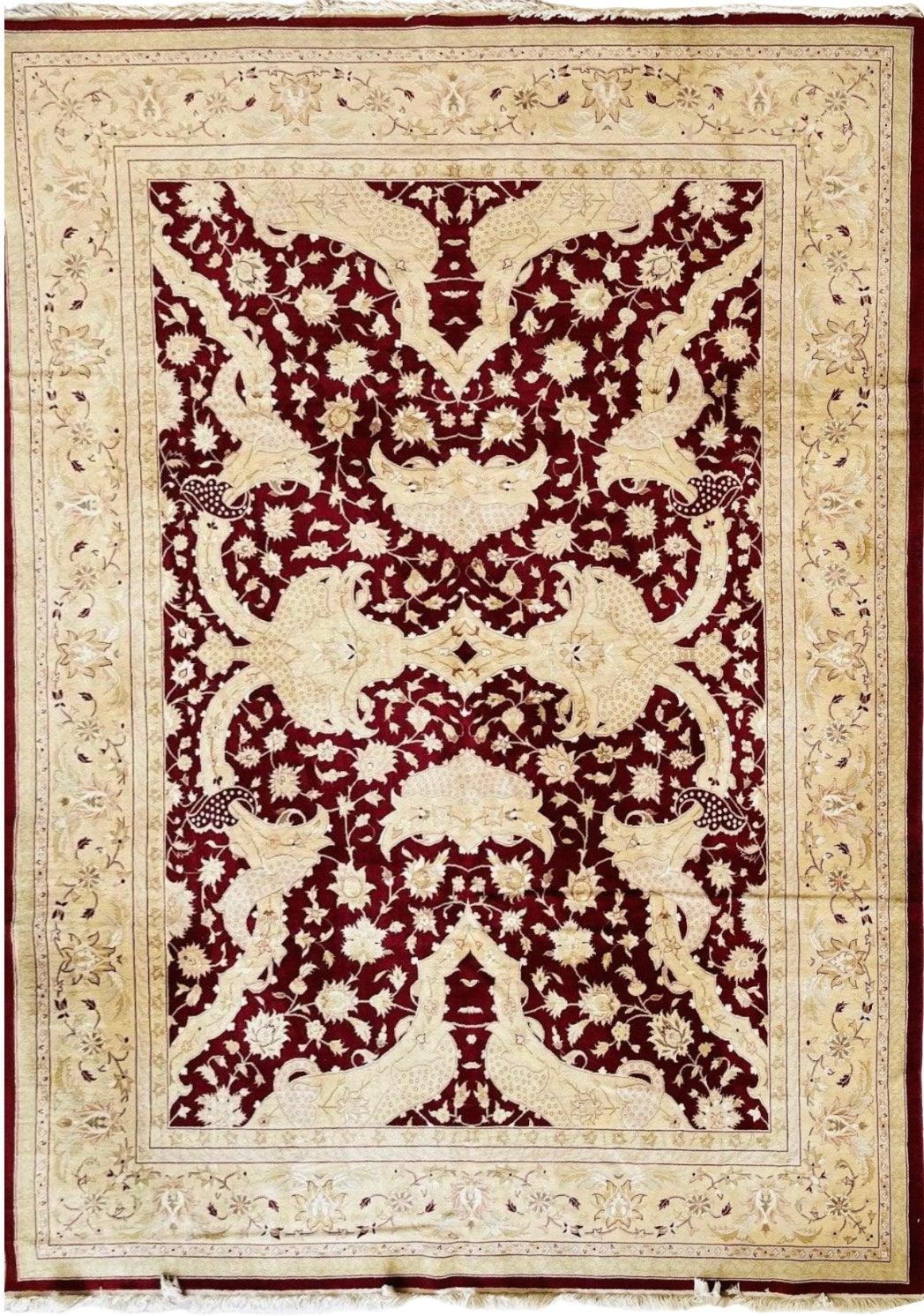 Hand-Knotted Pak-Ziegler Wool Rug – 8'7" x 11'7" – Traditional Design, Warm Earth Tones - Image 2
