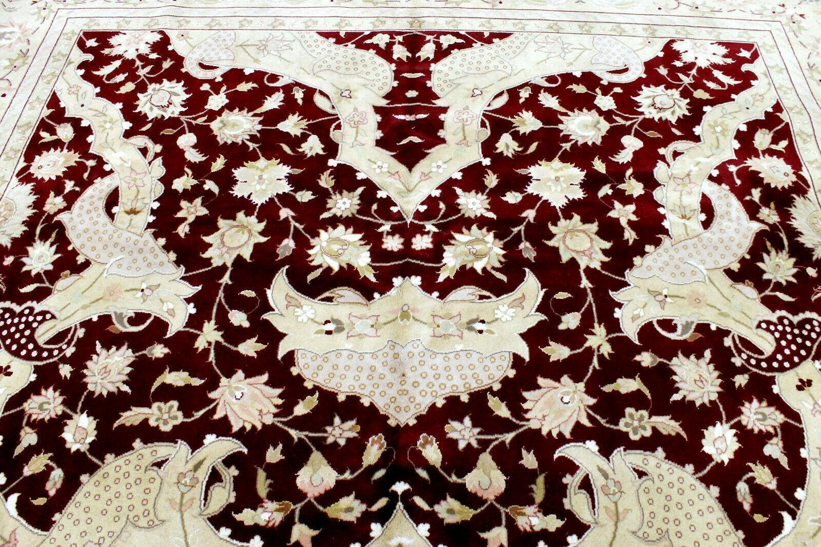 Hand-Knotted Pak-Ziegler Wool Rug – 8'7" x 11'7" – Traditional Design, Warm Earth Tones - Image 4