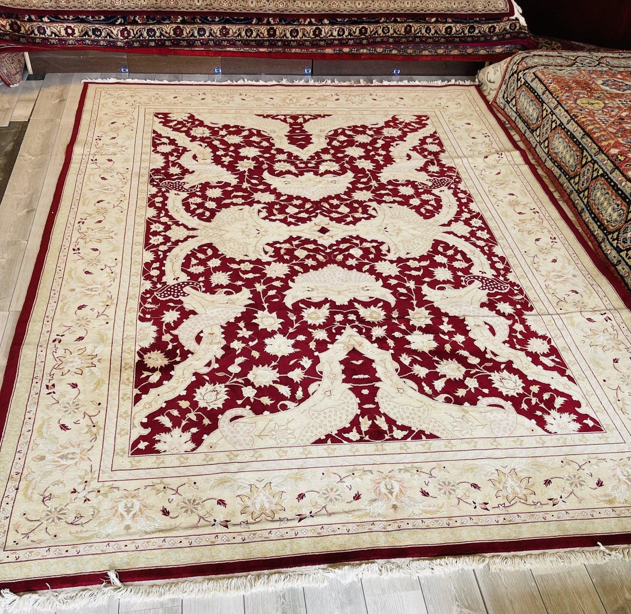 Hand-Knotted Pak-Ziegler Wool Rug – 8'7" x 11'7" – Traditional Design, Warm Earth Tones - Image 5