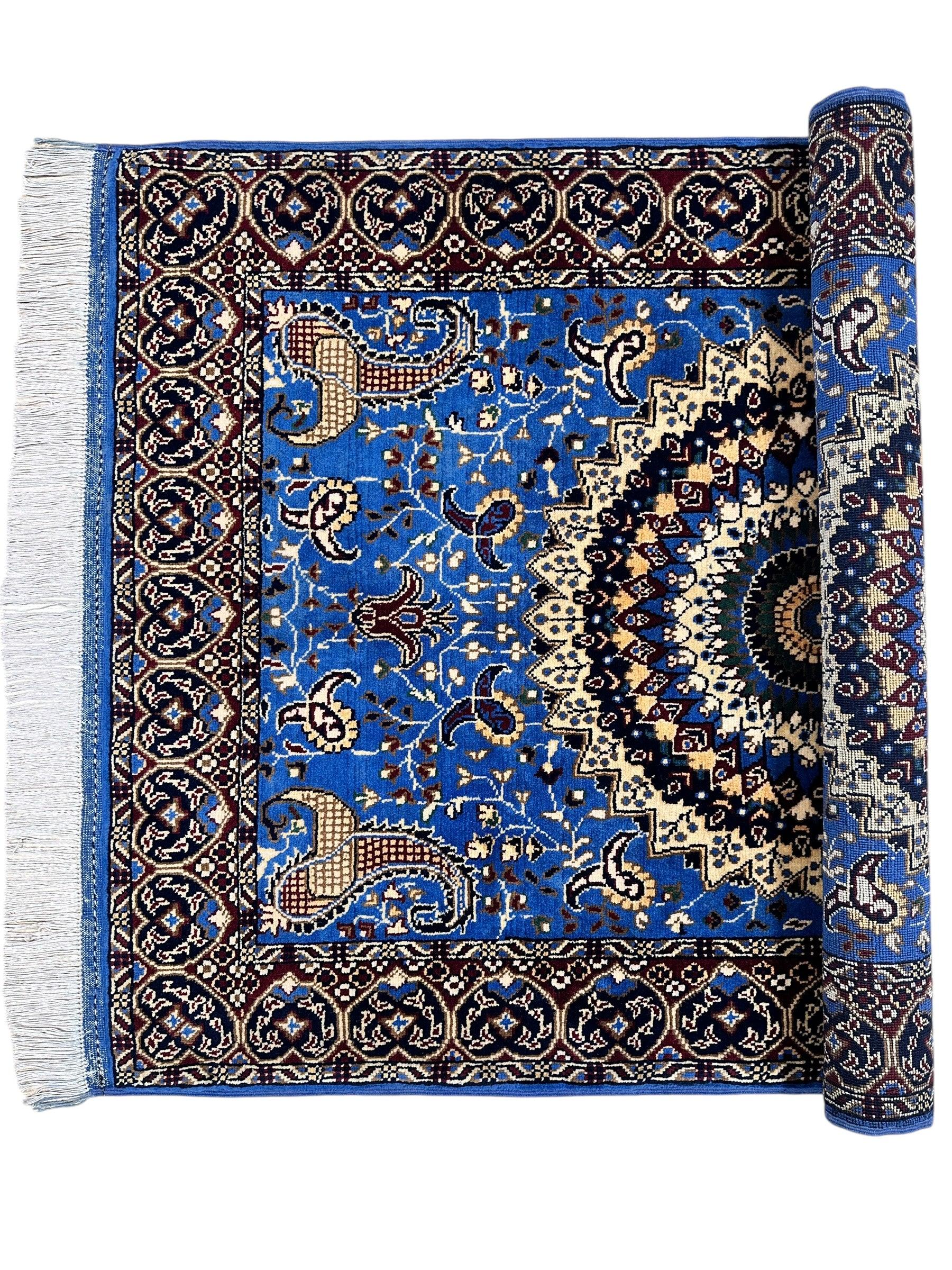 Hand-Knotted Parak Rug – Sky Blue, 40” x 60” | Afghan Wool Rug - Image 2