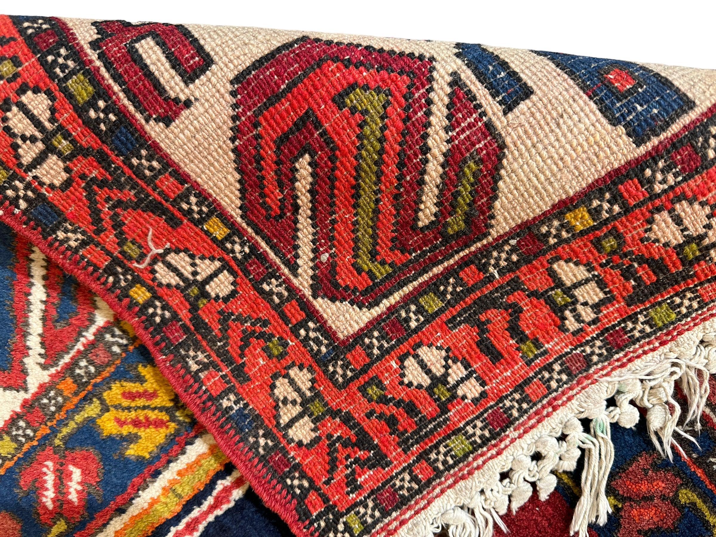 Hand-Knotted Persian Meshgin Wool Rug – 5’ x 11’ – Vintage Tribal Masterpiece - Image 10