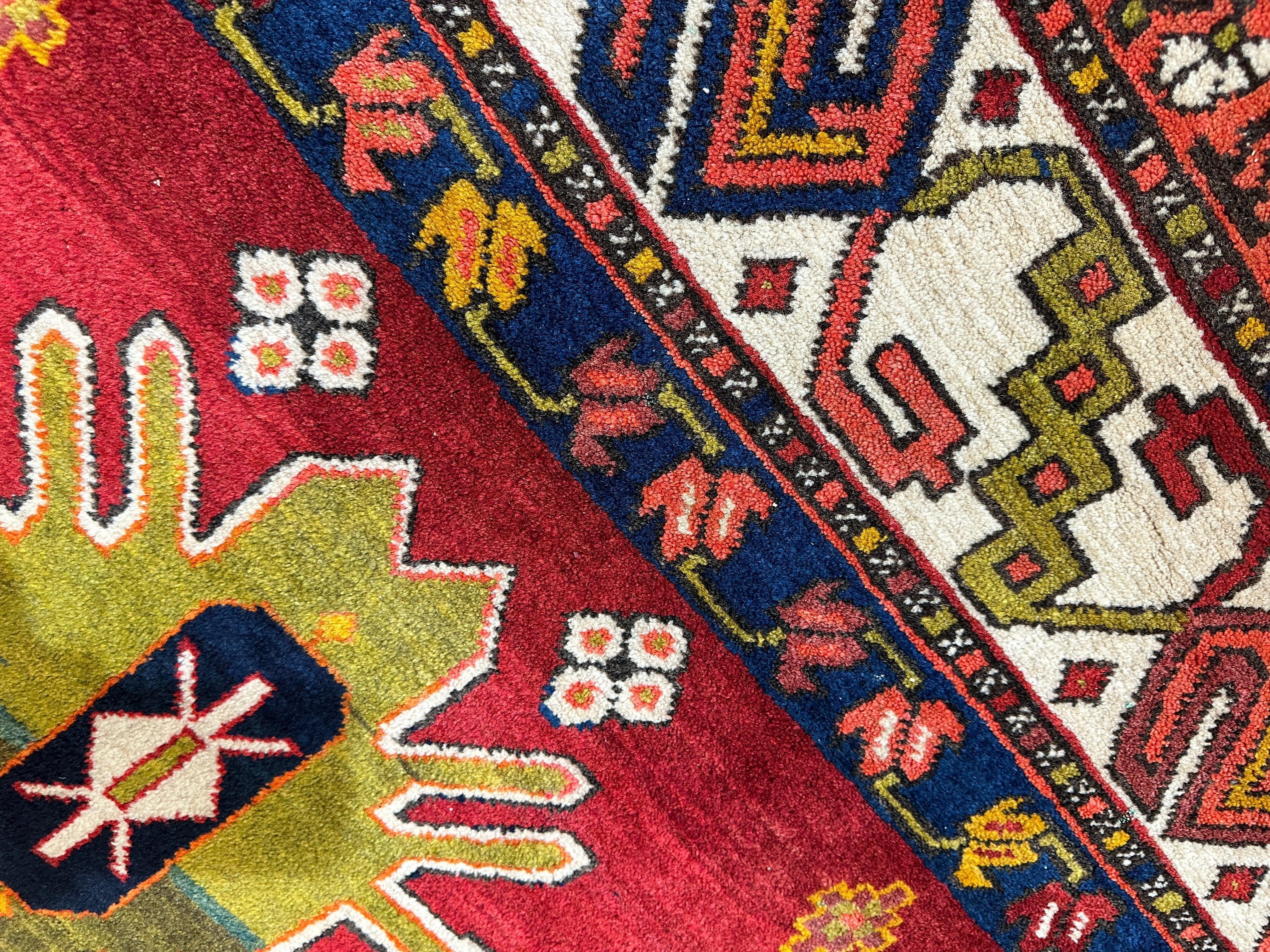 Hand-Knotted Persian Meshgin Wool Rug – 5’ x 11’ – Vintage Tribal Masterpiece - Image 13