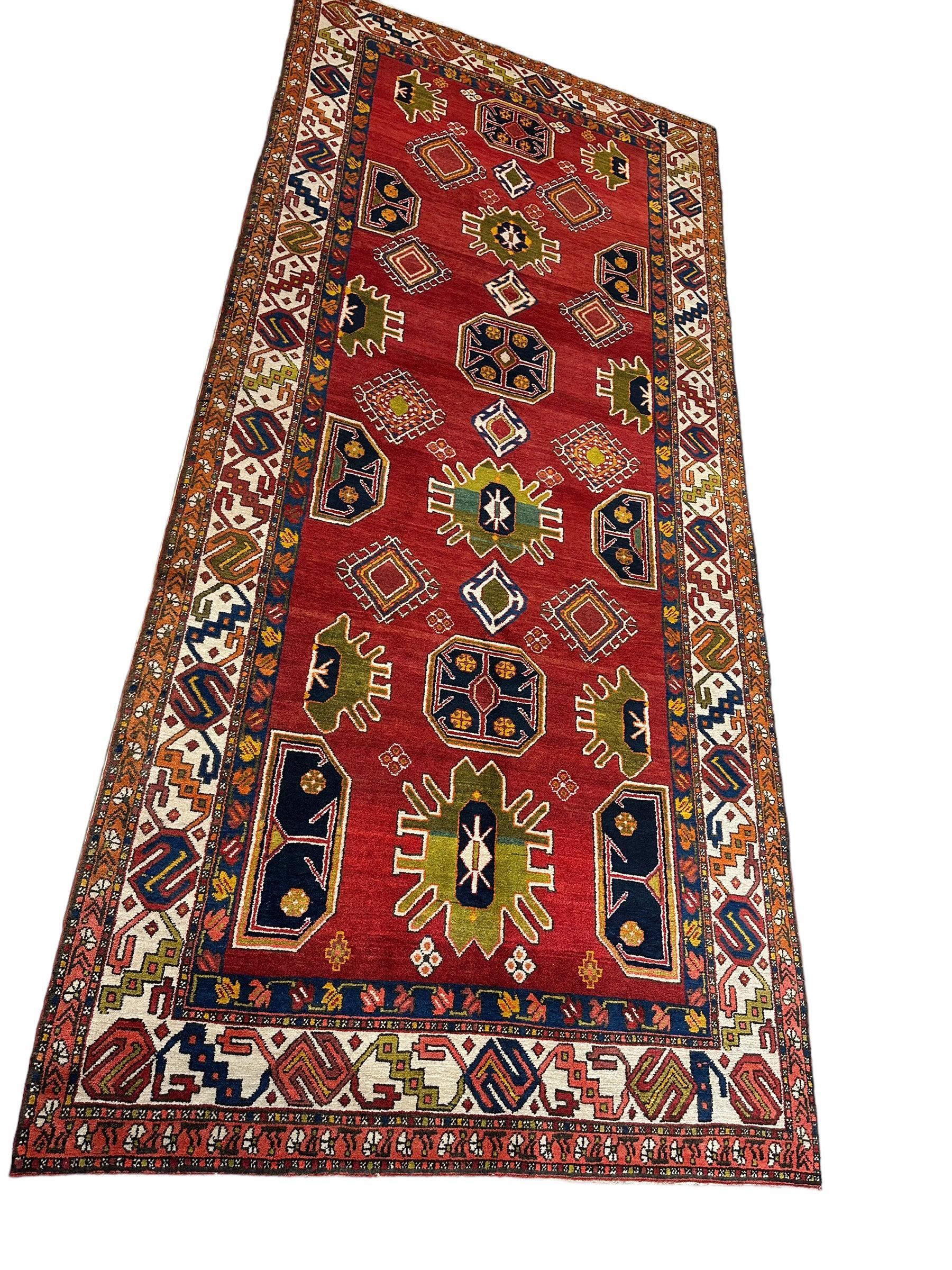 Hand-Knotted Persian Meshgin Wool Rug – 5’ x 11’ – Vintage Tribal Masterpiece - Image 3