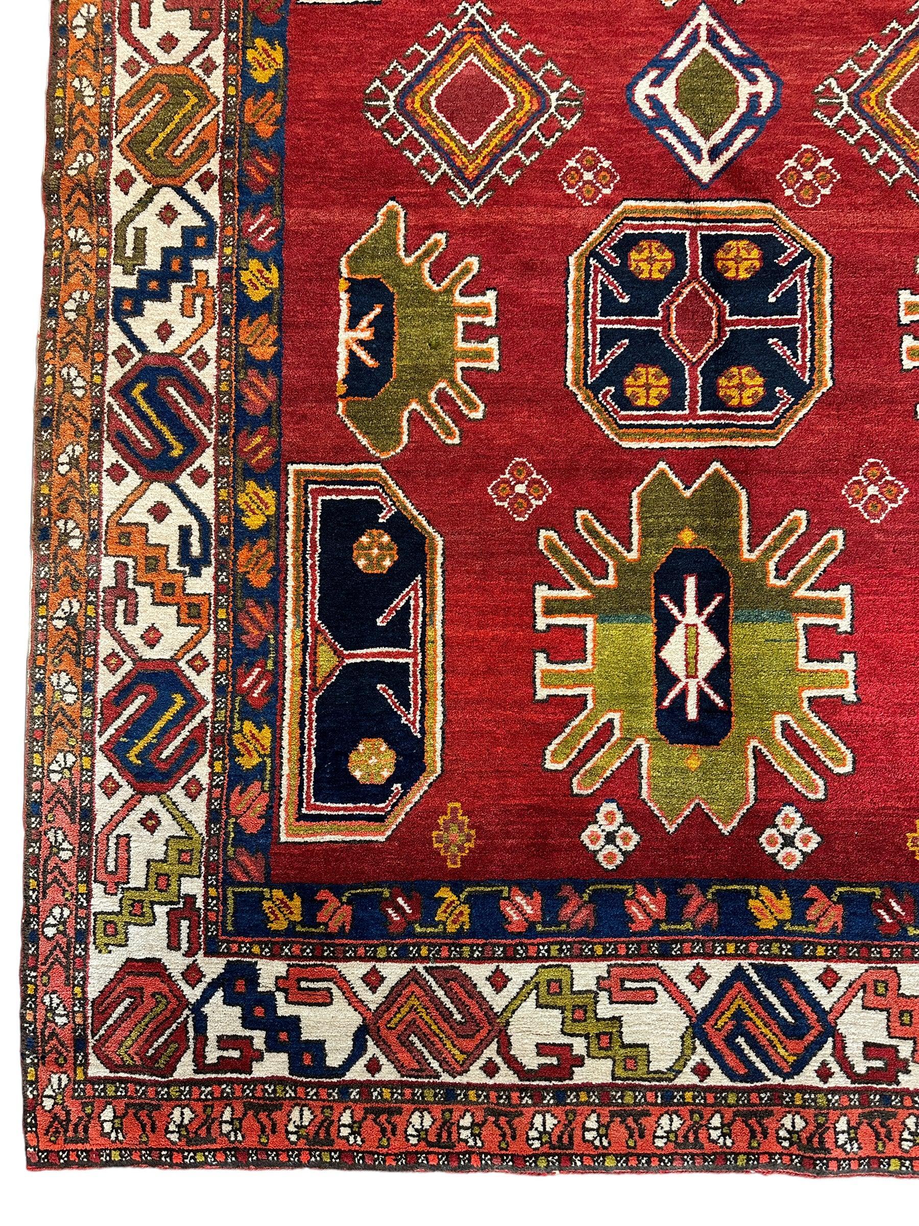 Hand-Knotted Persian Meshgin Wool Rug – 5’ x 11’ – Vintage Tribal Masterpiece - Image 4