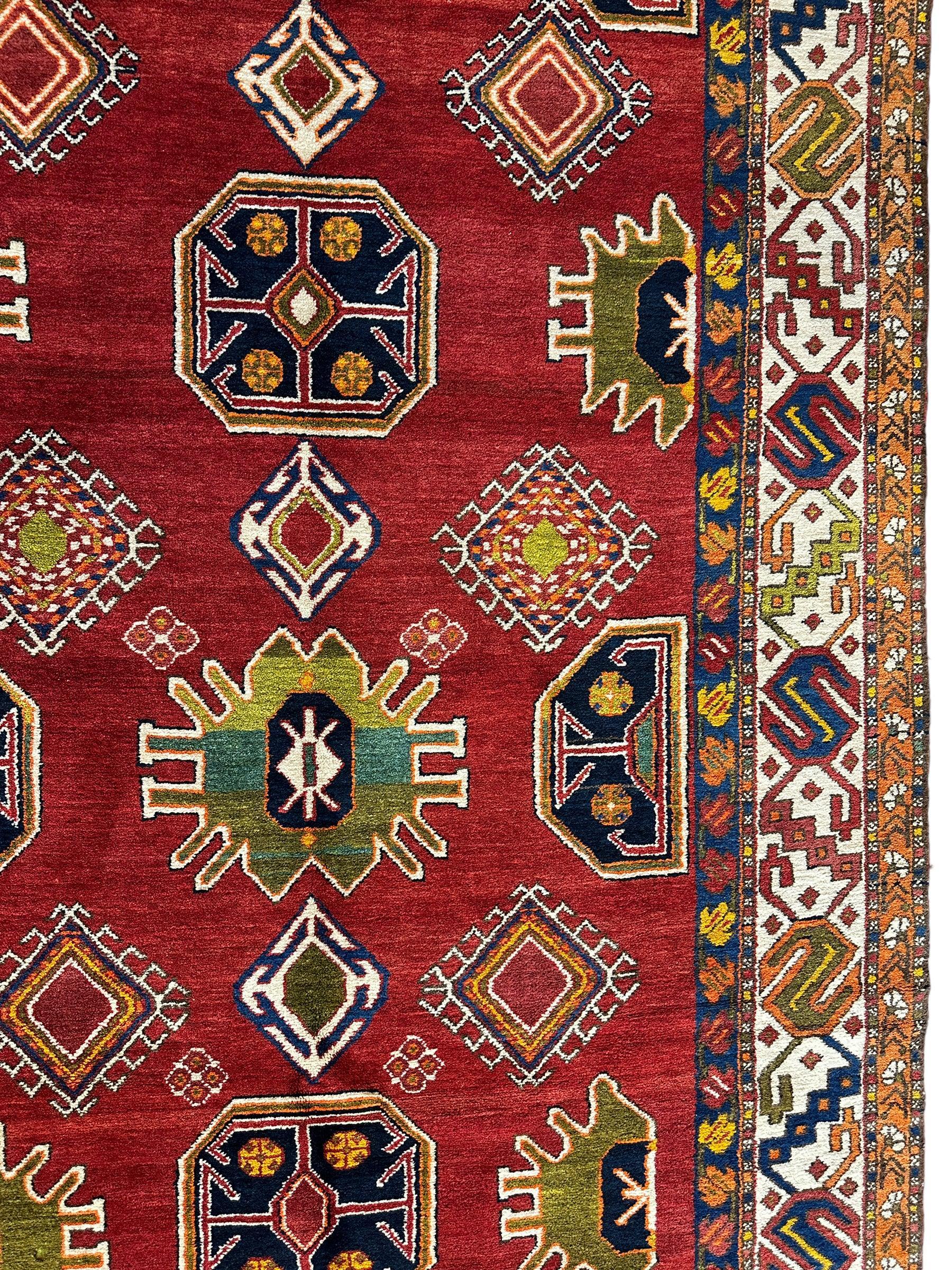 Hand-Knotted Persian Meshgin Wool Rug – 5’ x 11’ – Vintage Tribal Masterpiece - Image 7