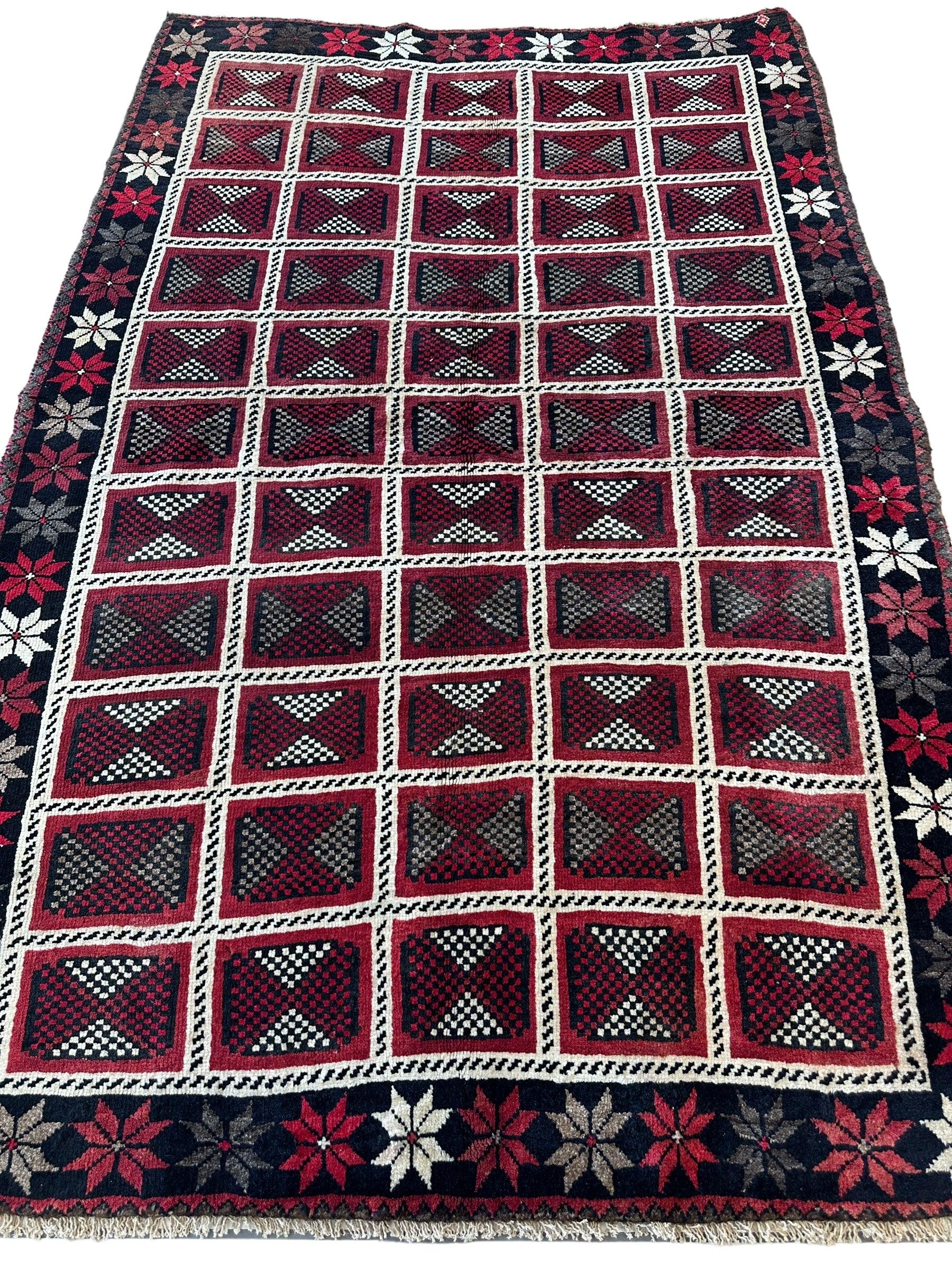 Hand-knotted Persian Tribal Khorramabad Wool Rug 4’3” x 6’10” - Image 2