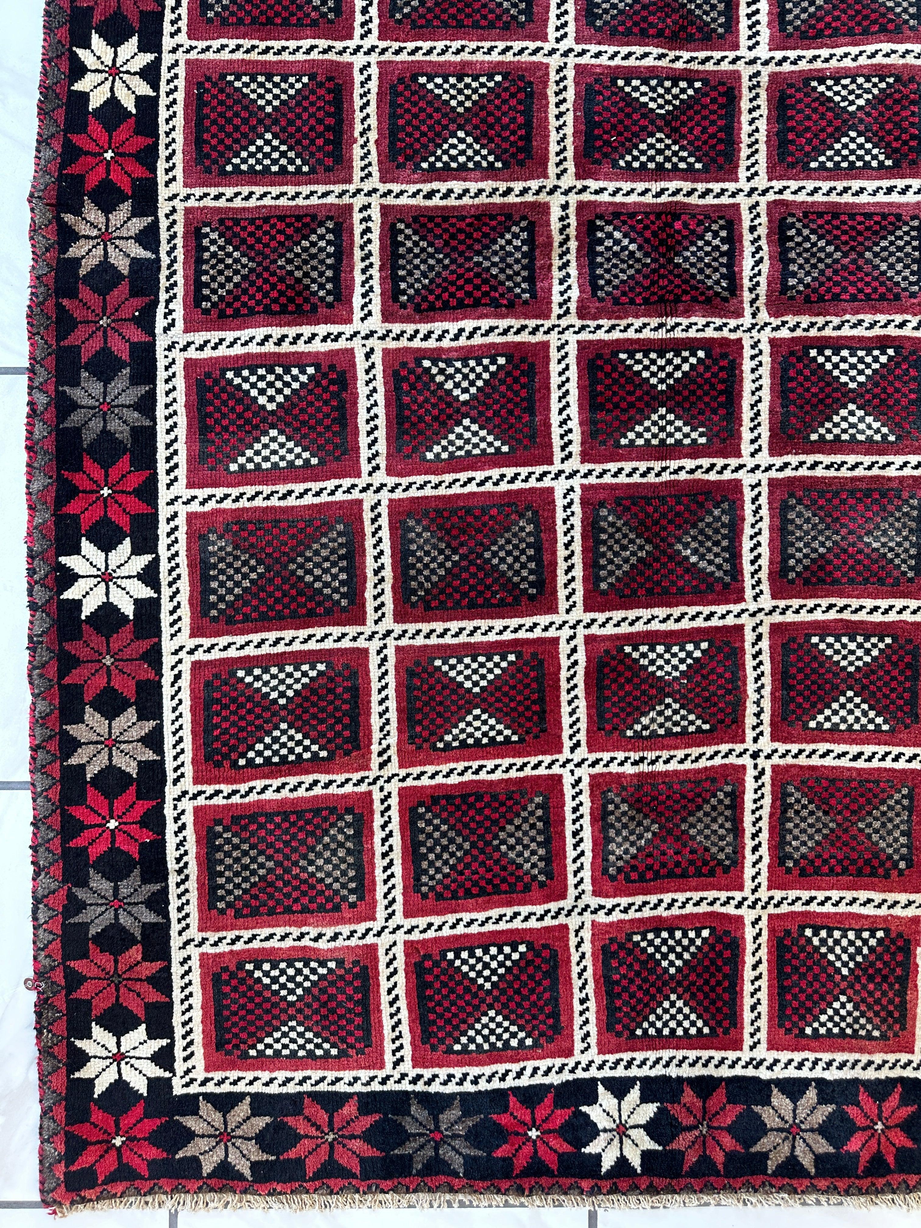 Hand-knotted Persian Tribal Khorramabad Wool Rug 4’3” x 6’10” - Image 6