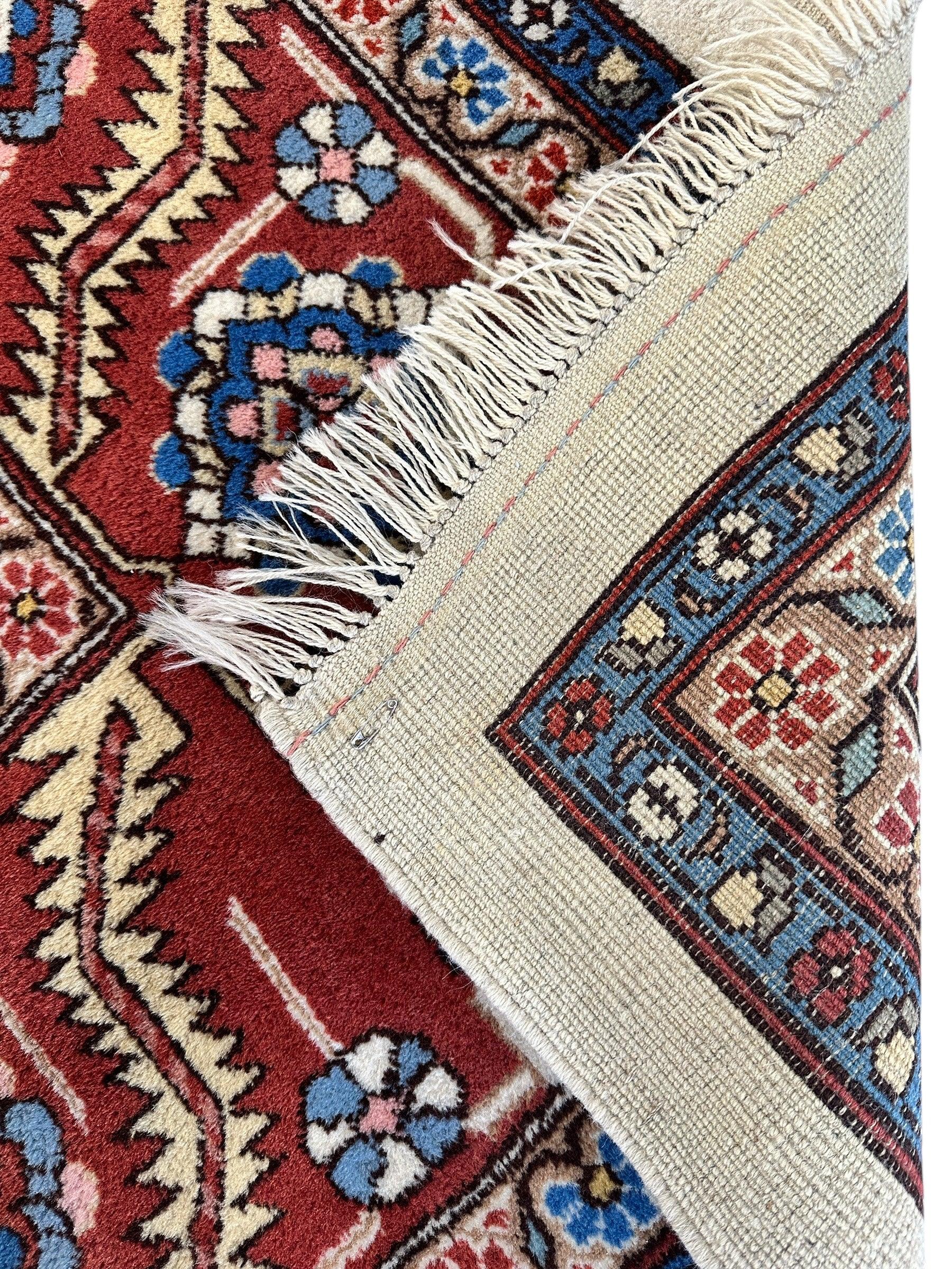 Hand-Knotted Vintage Afghani Serapi Wool Rug – 10'10" x 15'10" – Elegant Traditional Area Rug - Image 12