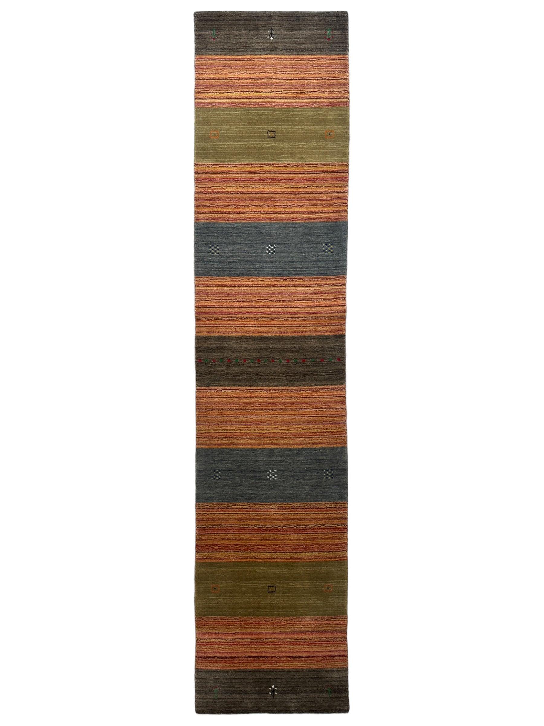 Hand-loomed Indo-Gabbeh Runner Rug 2’7” x 11’4” - Image 3