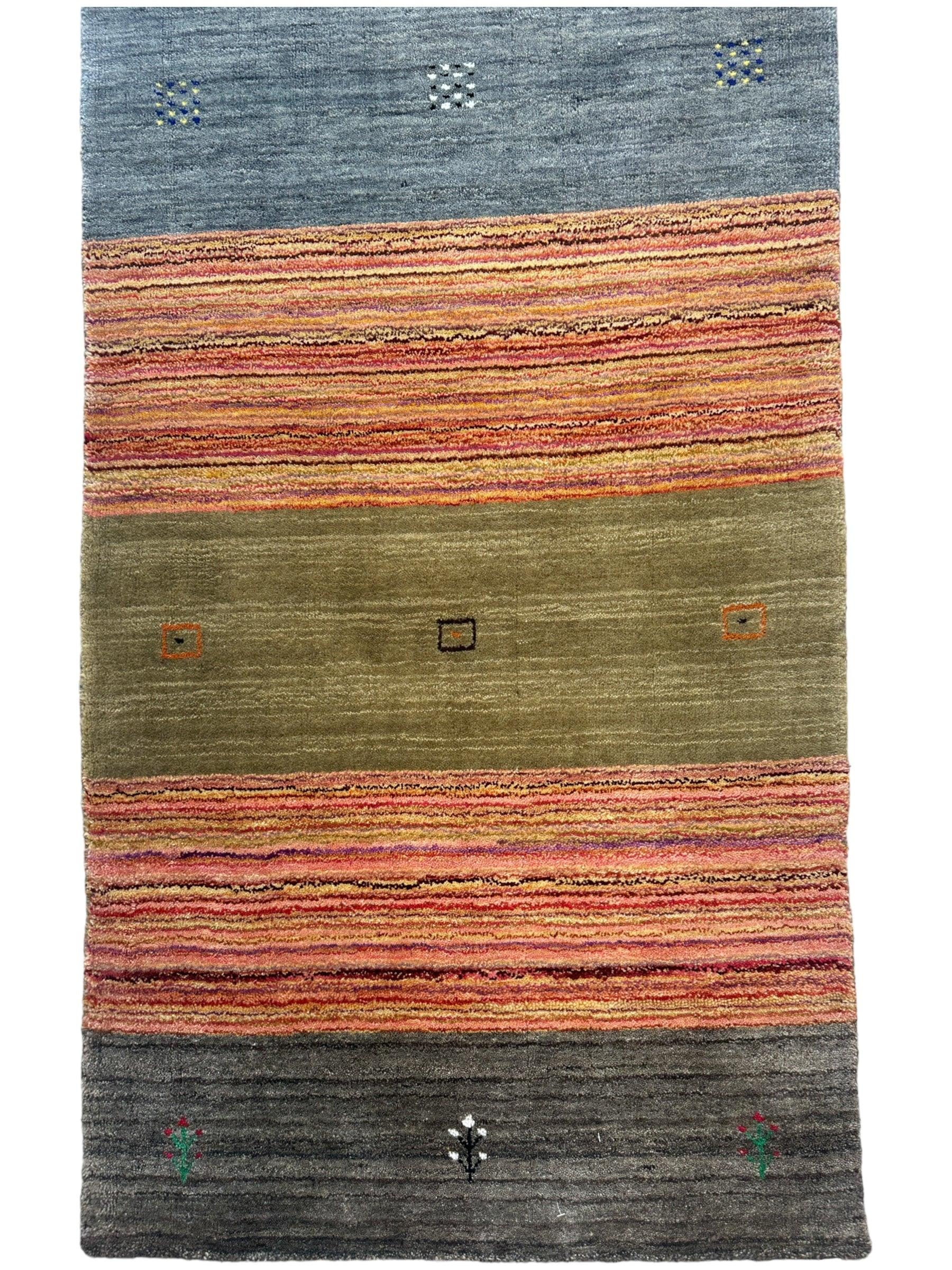 Hand-loomed Indo-Gabbeh Runner Rug 2’7” x 11’4” - Image 9