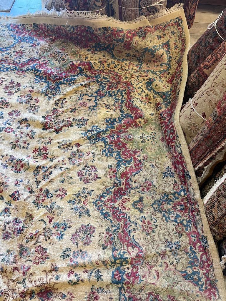 Handmade Vintage 1930's Kirman 10x13 area Rug - Image 8
