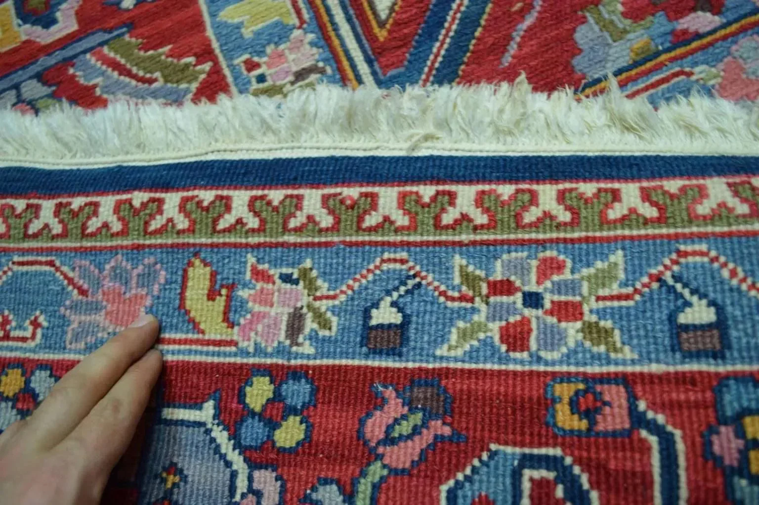 Handwoven Nourison Soumak SK43 Multicolor Area Rug – 8'5" x 11'7" – Professionally Cleaned - Image 13