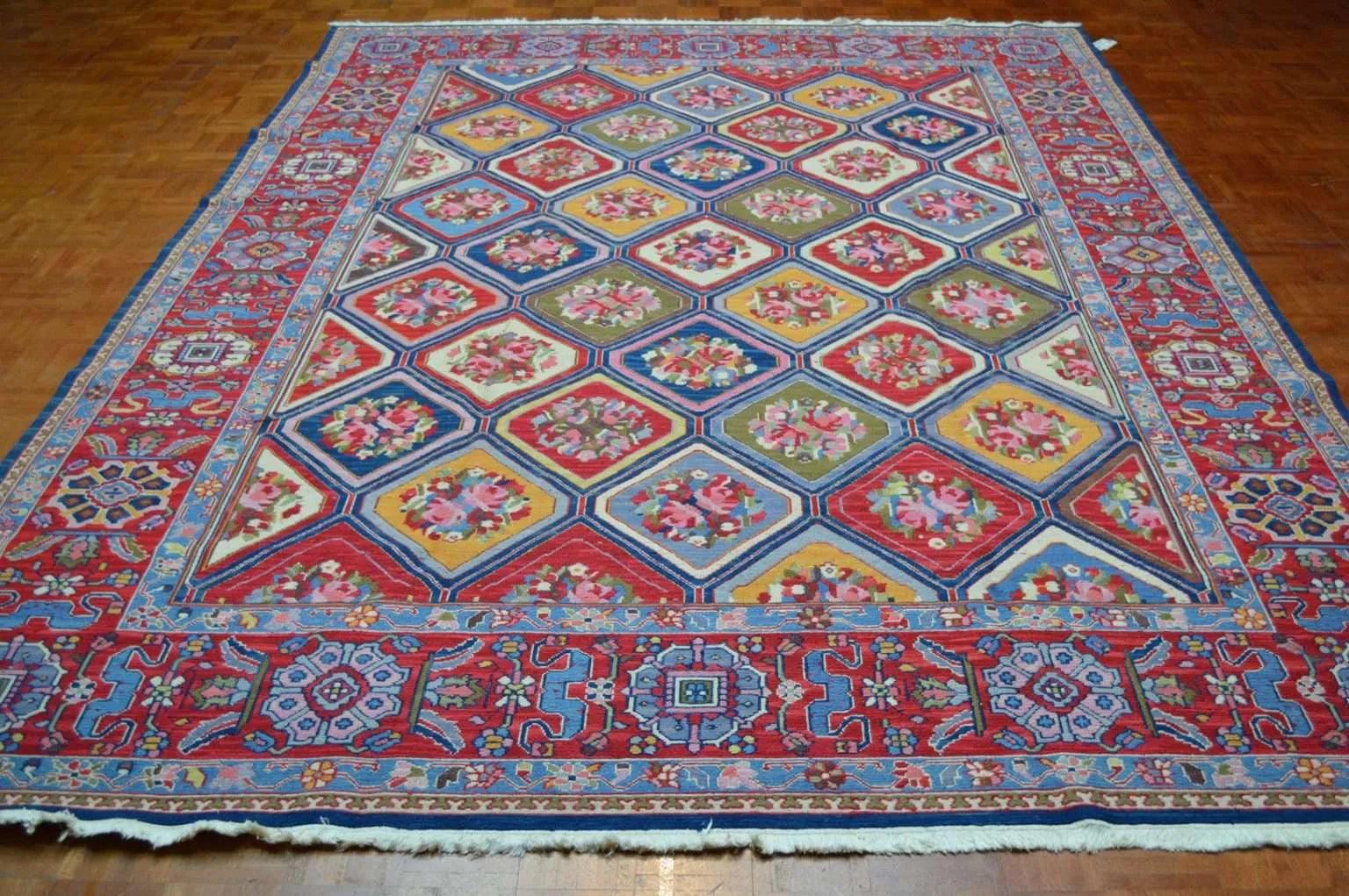 Handwoven Nourison Soumak SK43 Multicolor Area Rug – 8'5" x 11'7" – Professionally Cleaned - Image 2