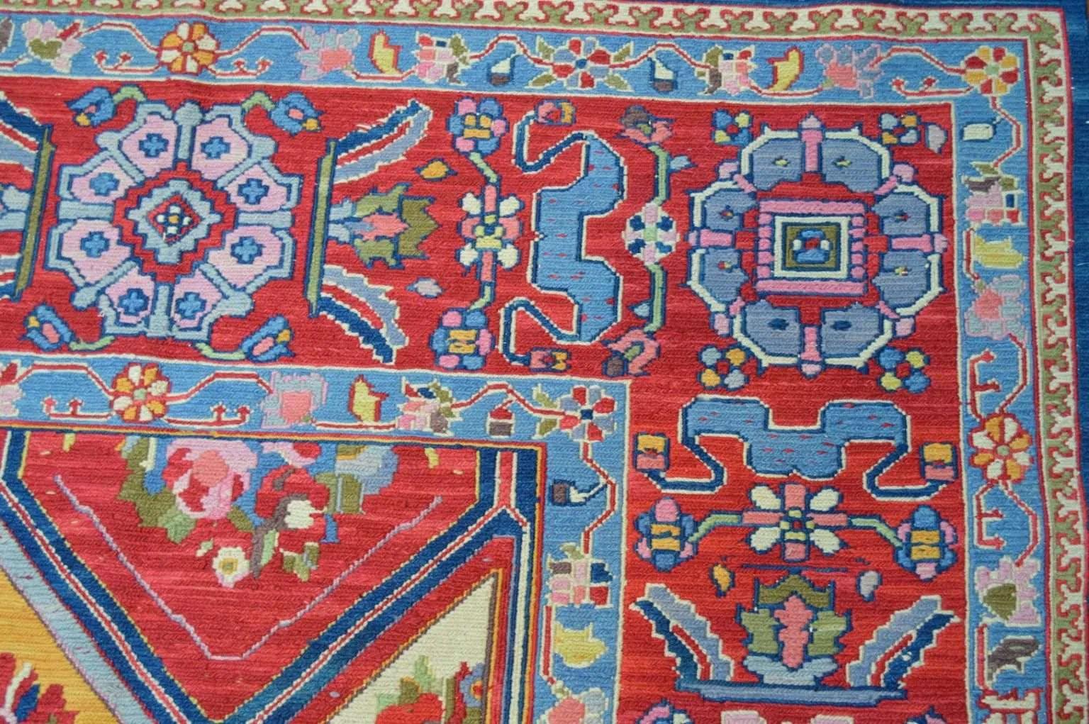 Handwoven Nourison Soumak SK43 Multicolor Area Rug – 8'5" x 11'7" – Professionally Cleaned - Image 4