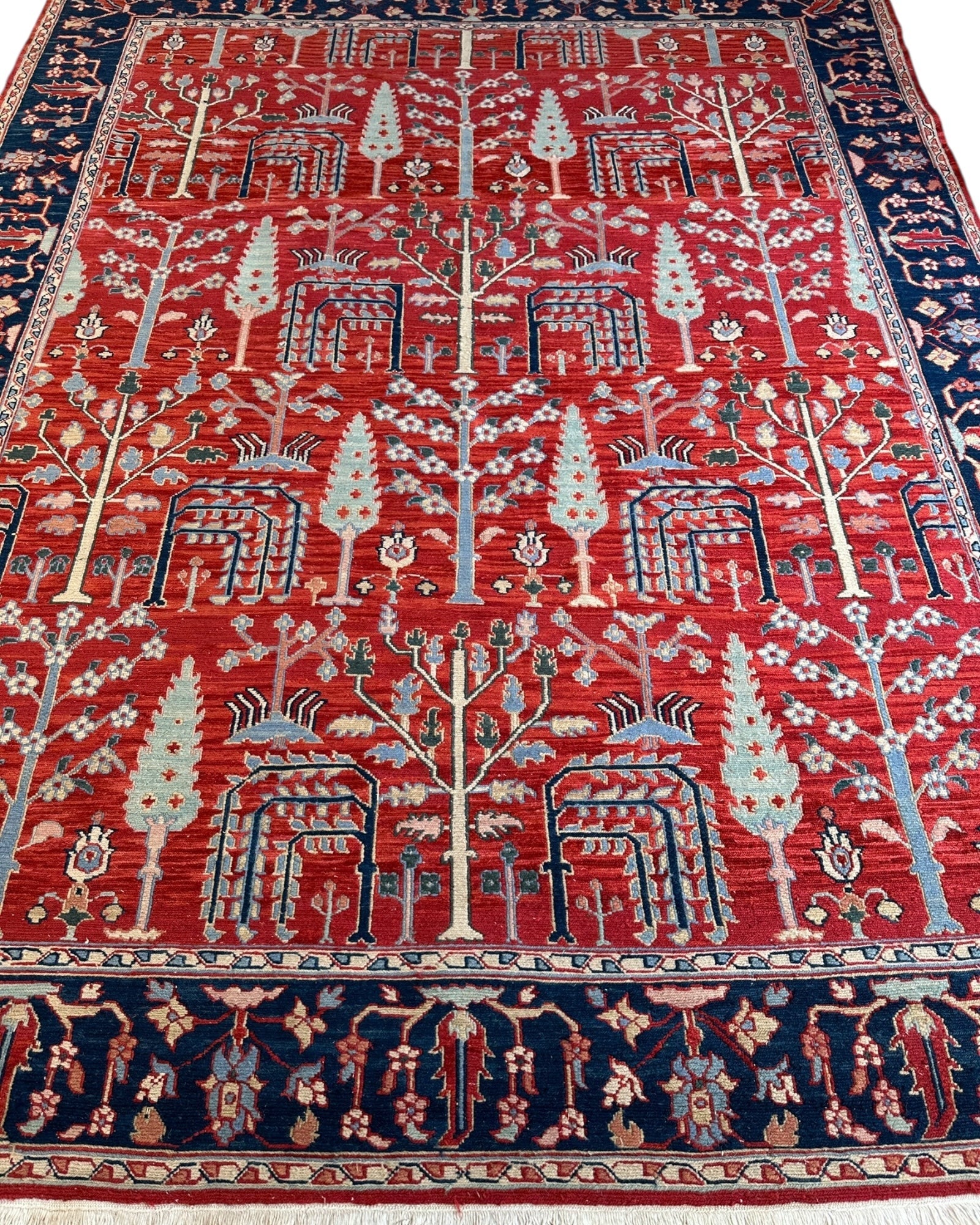 Handwoven Soumak Multicolor Wool Area Rug – 8’ x 10’ - Image 2