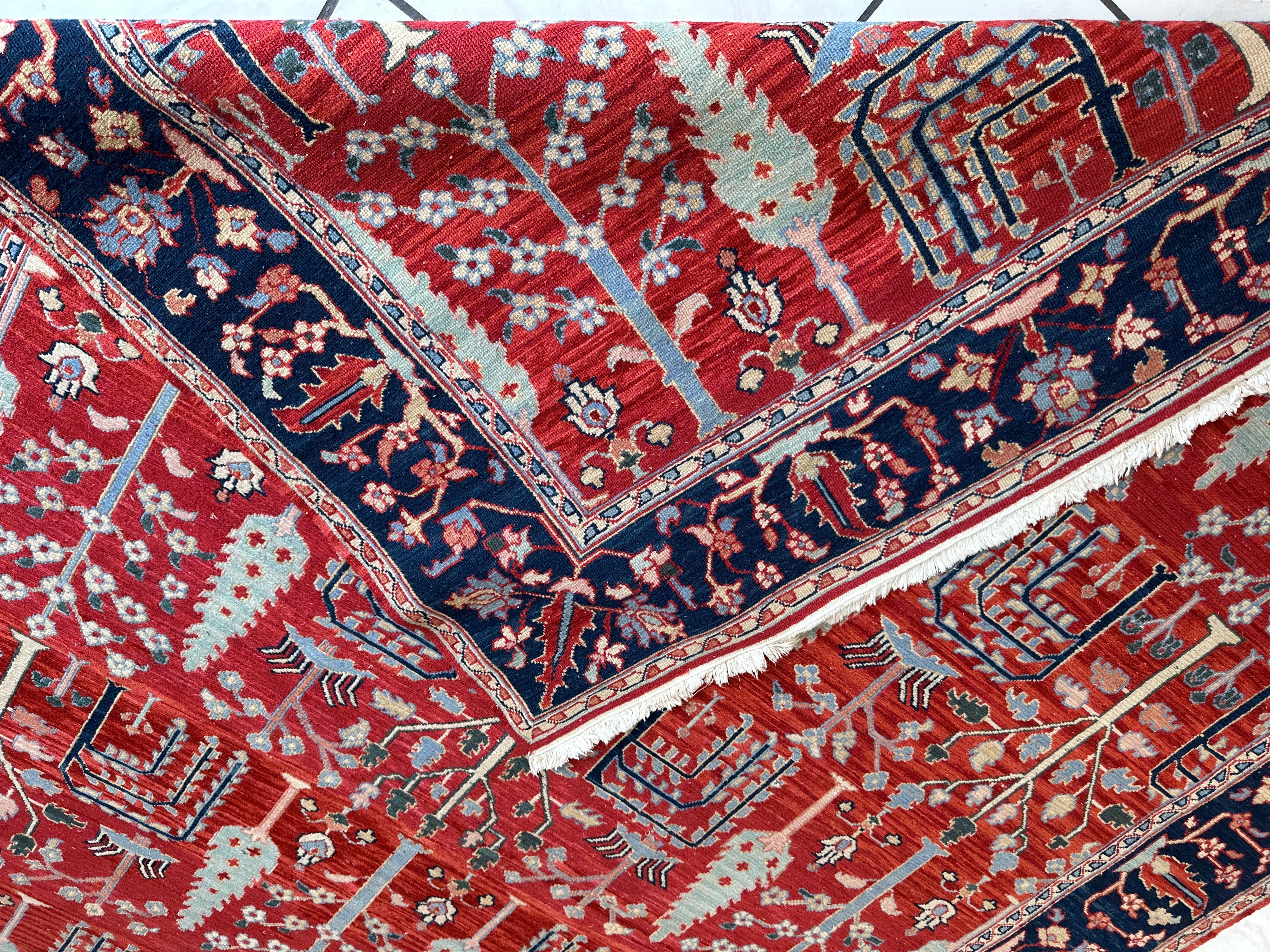 Handwoven Soumak Multicolor Wool Area Rug – 8’ x 10’ - Image 9