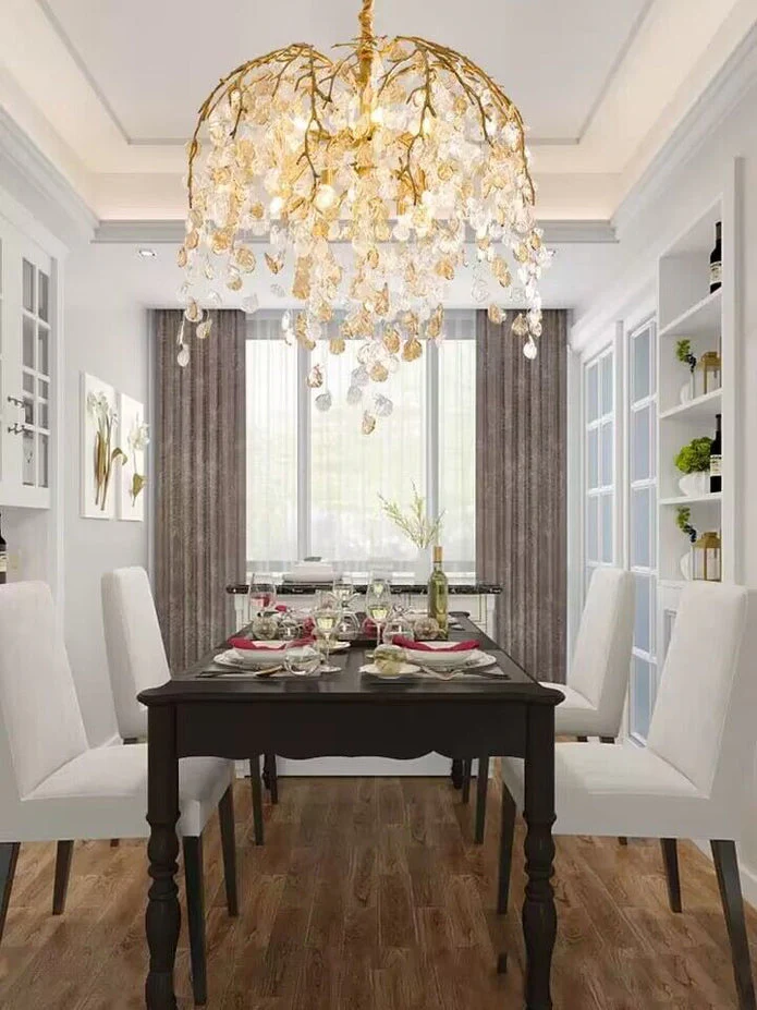 Idyllic Glass Leaves Chandelier - Image 10
