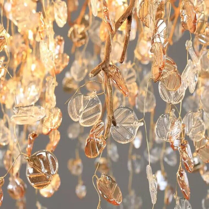 Idyllic Glass Leaves Chandelier - Image 11