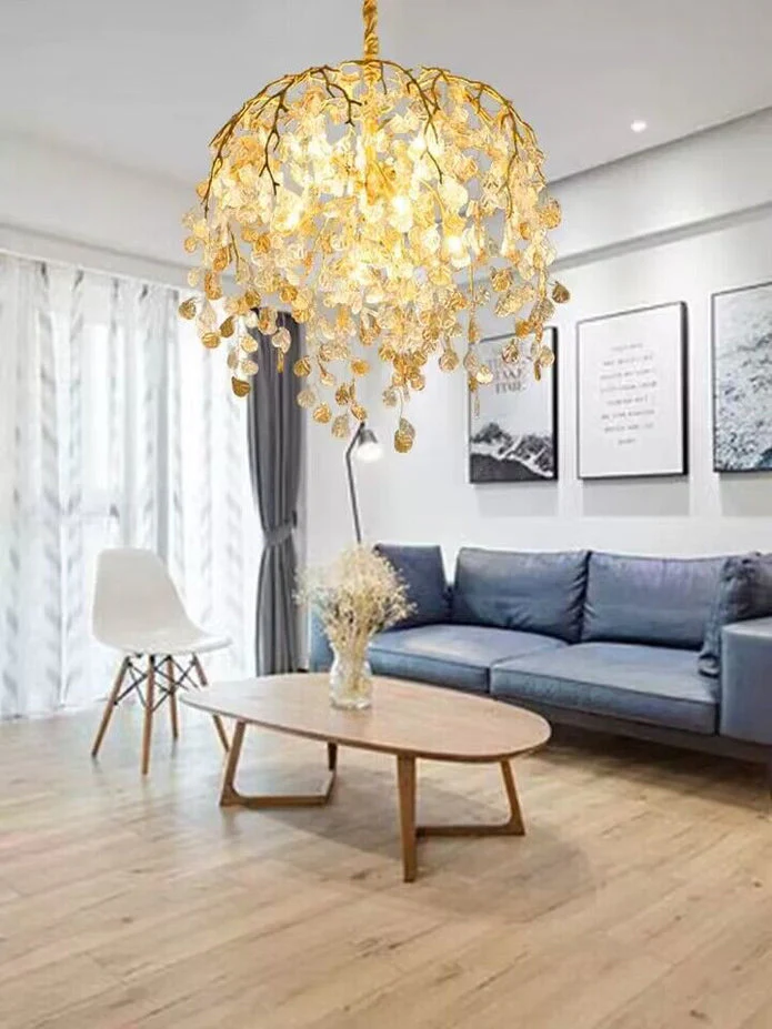 Idyllic Glass Leaves Chandelier - Image 13