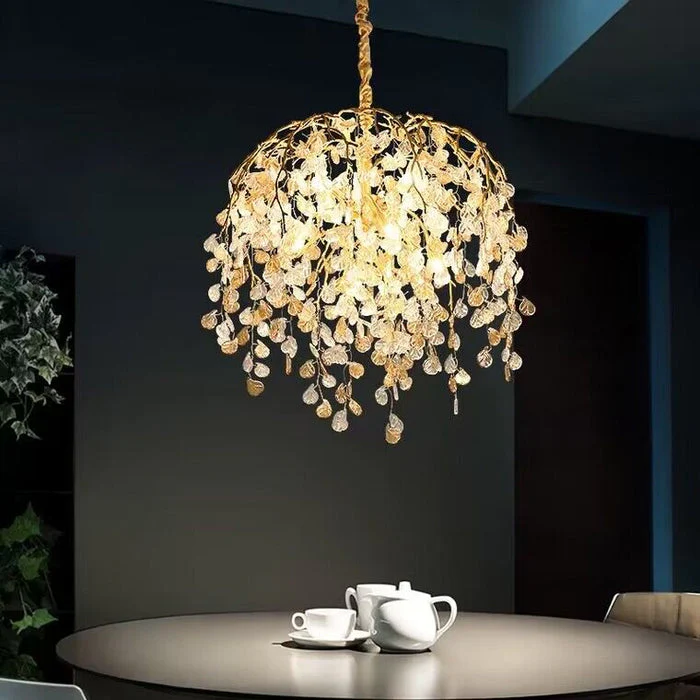 Idyllic Glass Leaves Chandelier - Image 14