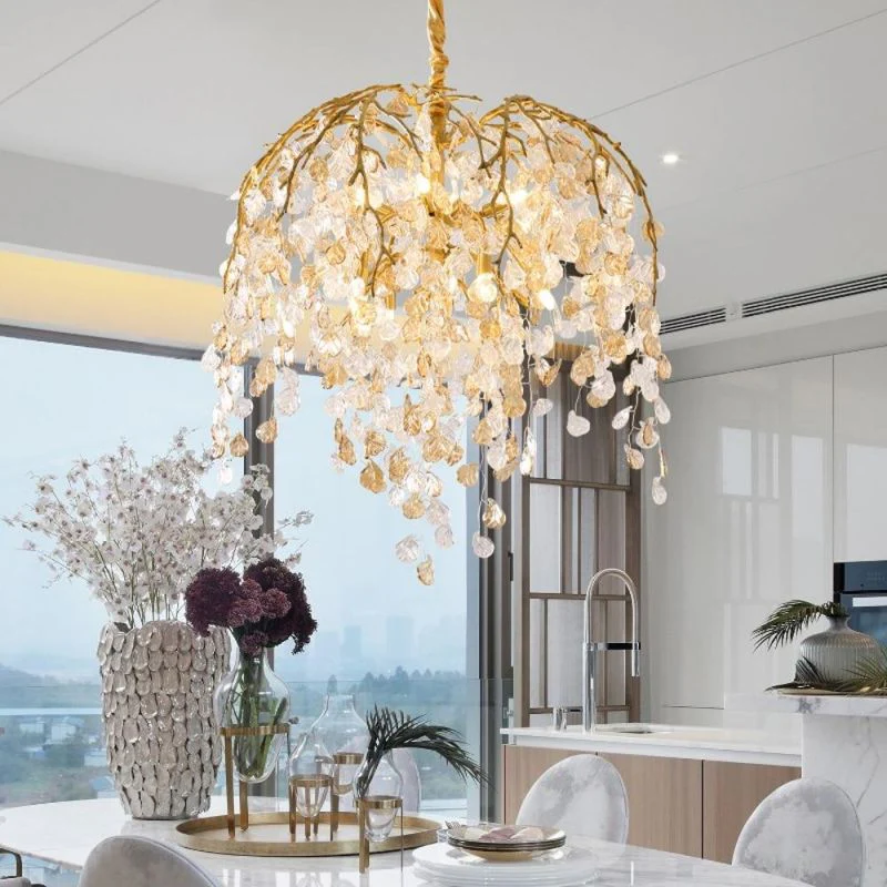 Idyllic Glass Leaves Chandelier - Image 3