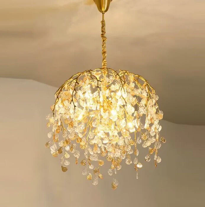 Idyllic Glass Leaves Chandelier - Image 4