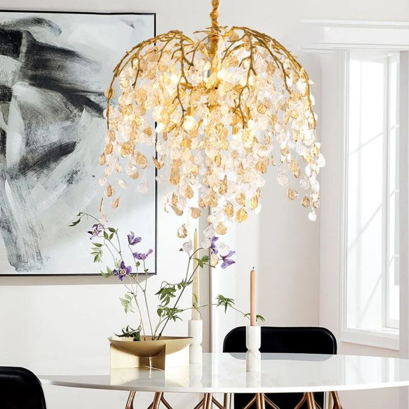 Idyllic Glass Leaves Chandelier - Image 5