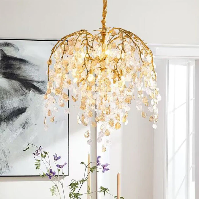 Idyllic Glass Leaves Chandelier - Image 6