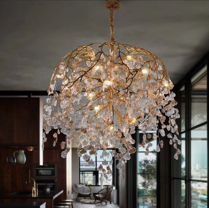 Idyllic Glass Leaves Chandelier - Image 7