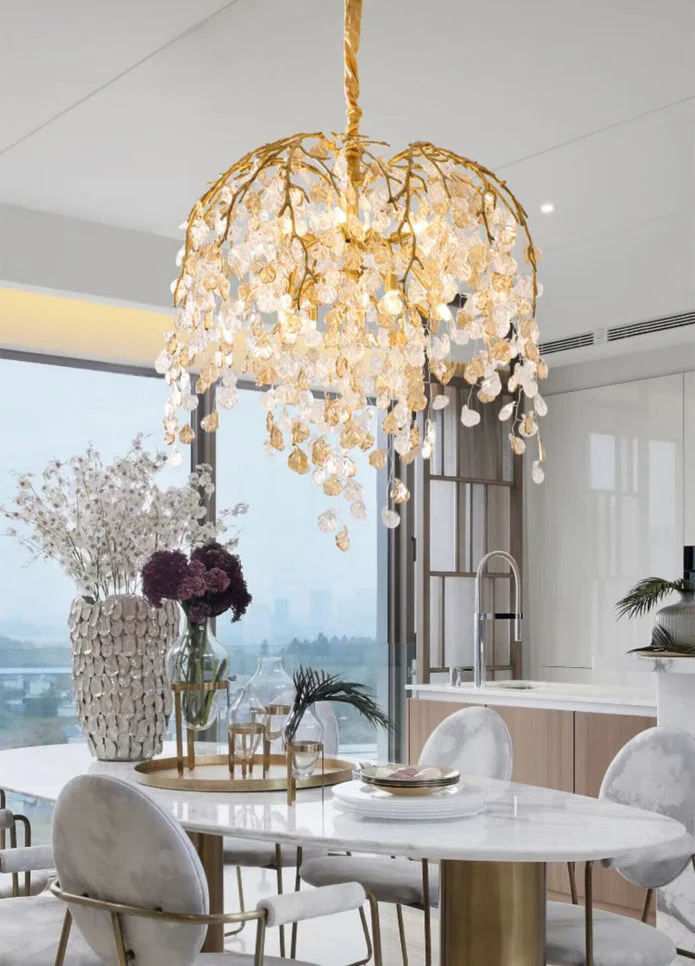 Idyllic Glass Leaves Chandelier - Image 8
