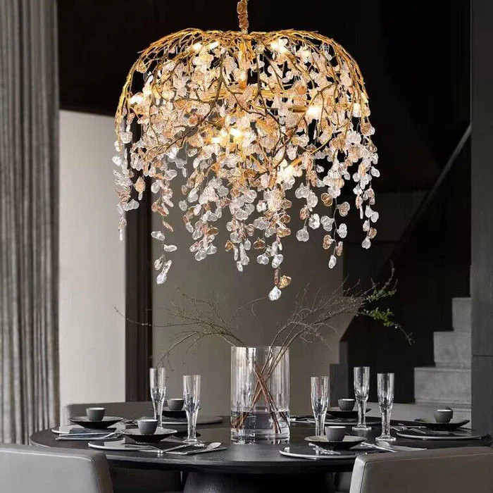 Idyllic Glass Leaves Chandelier - Image 9