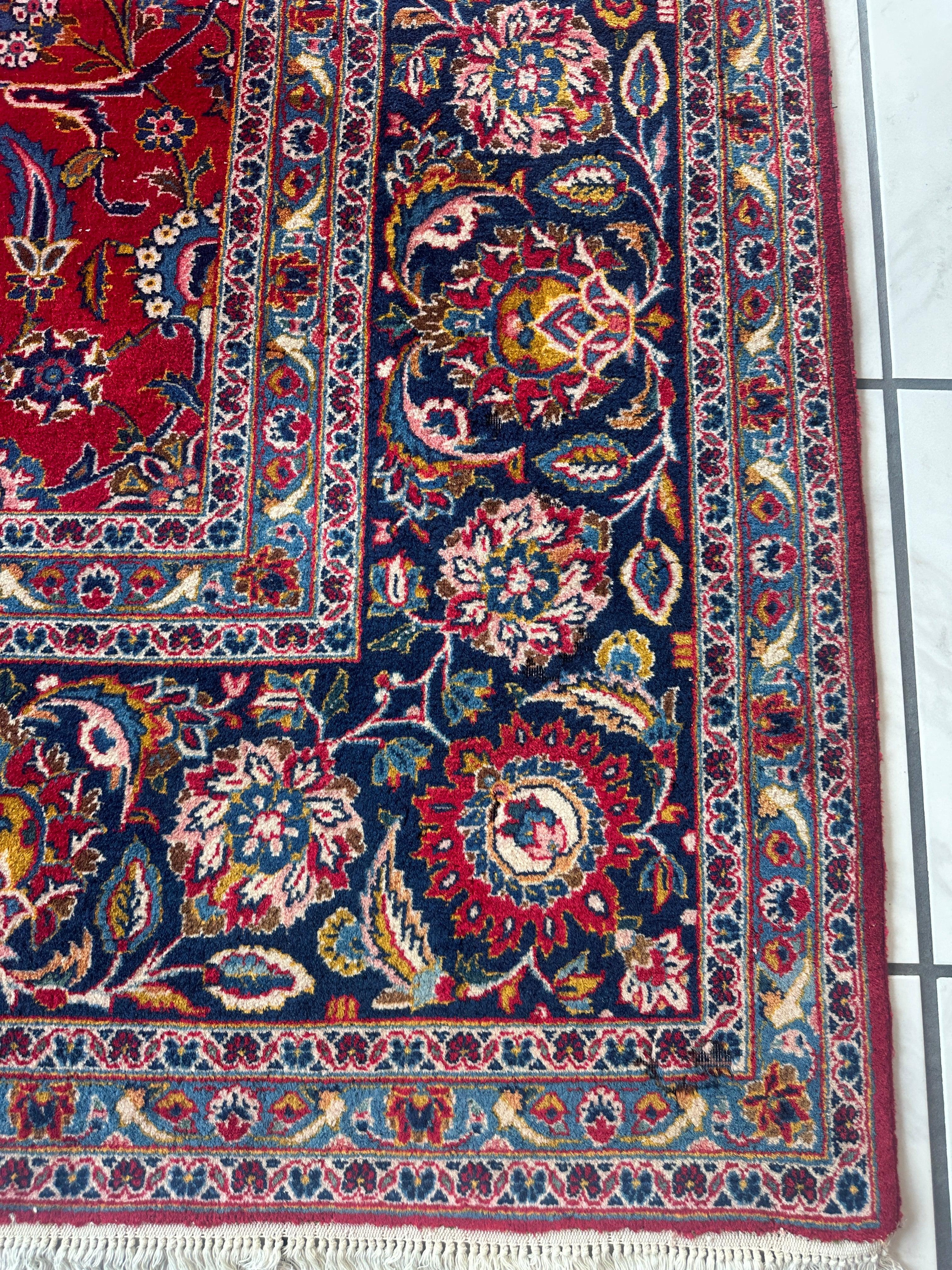 Incredible Persian Kashan All Over Wool Rug 10’2” x 14’ - Image 17