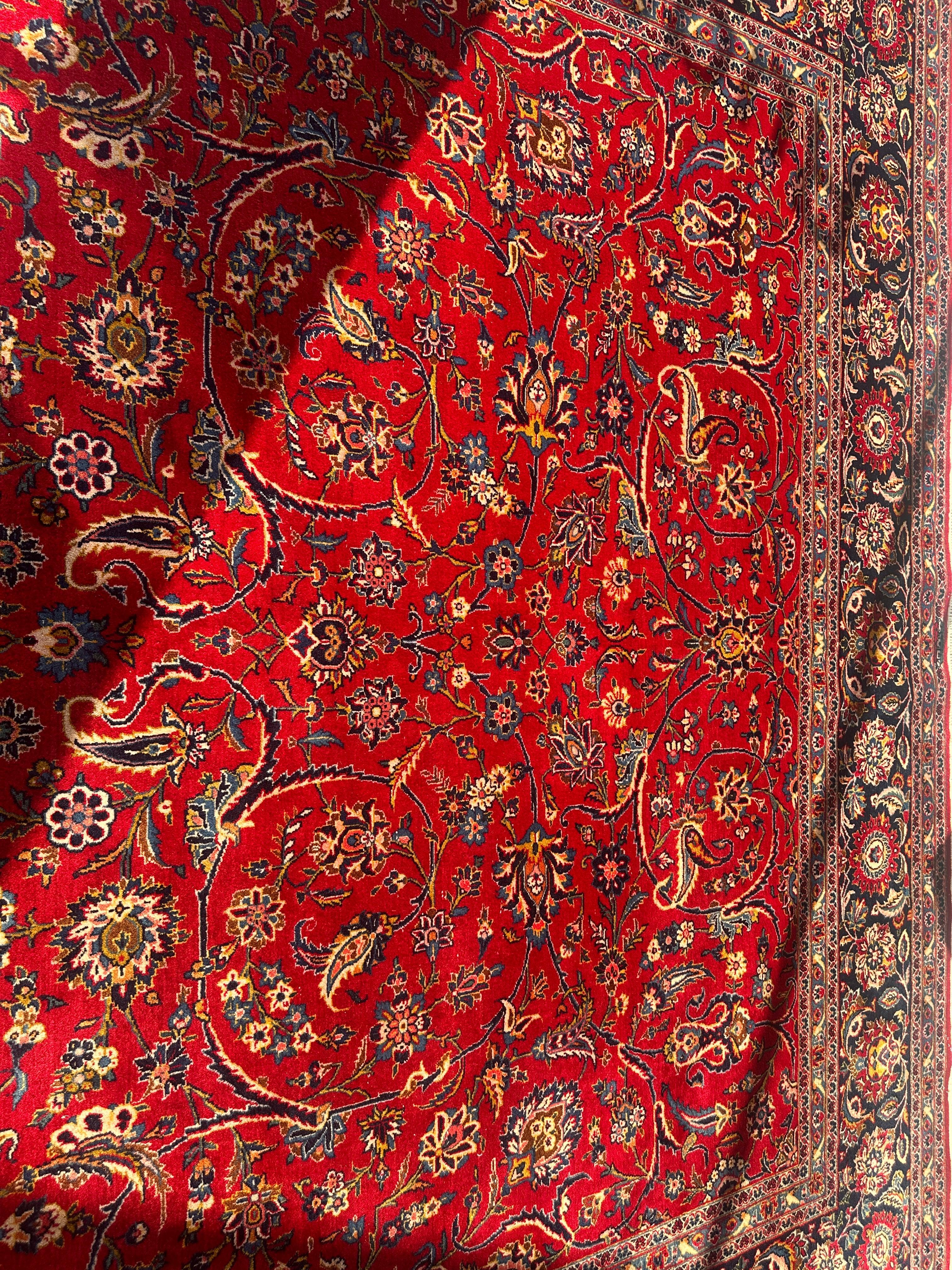 Incredible Persian Kashan All Over Wool Rug 10’2” x 14’ - Image 24