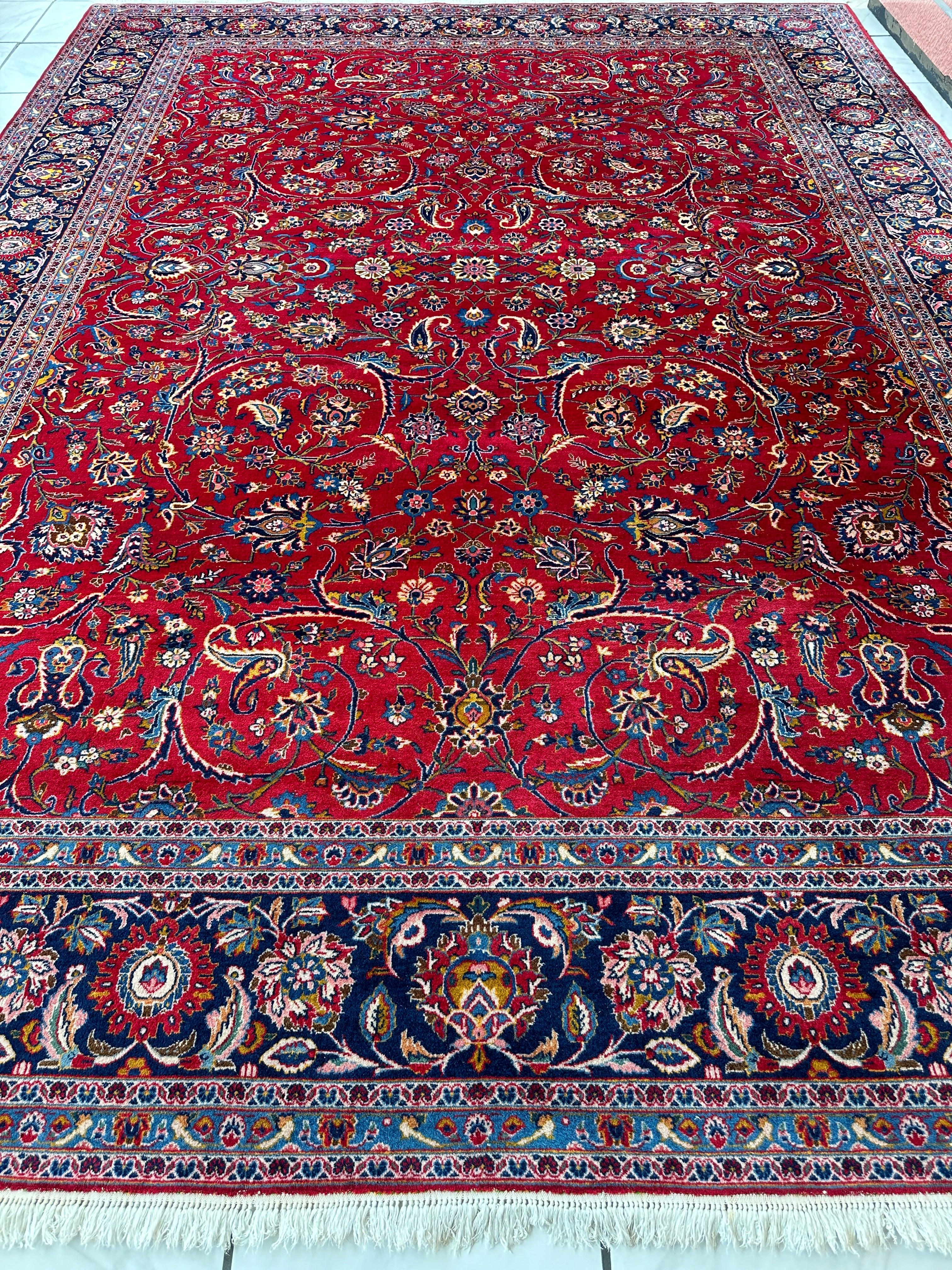 Incredible Persian Kashan All Over Wool Rug 10’2” x 14’ - Image 4
